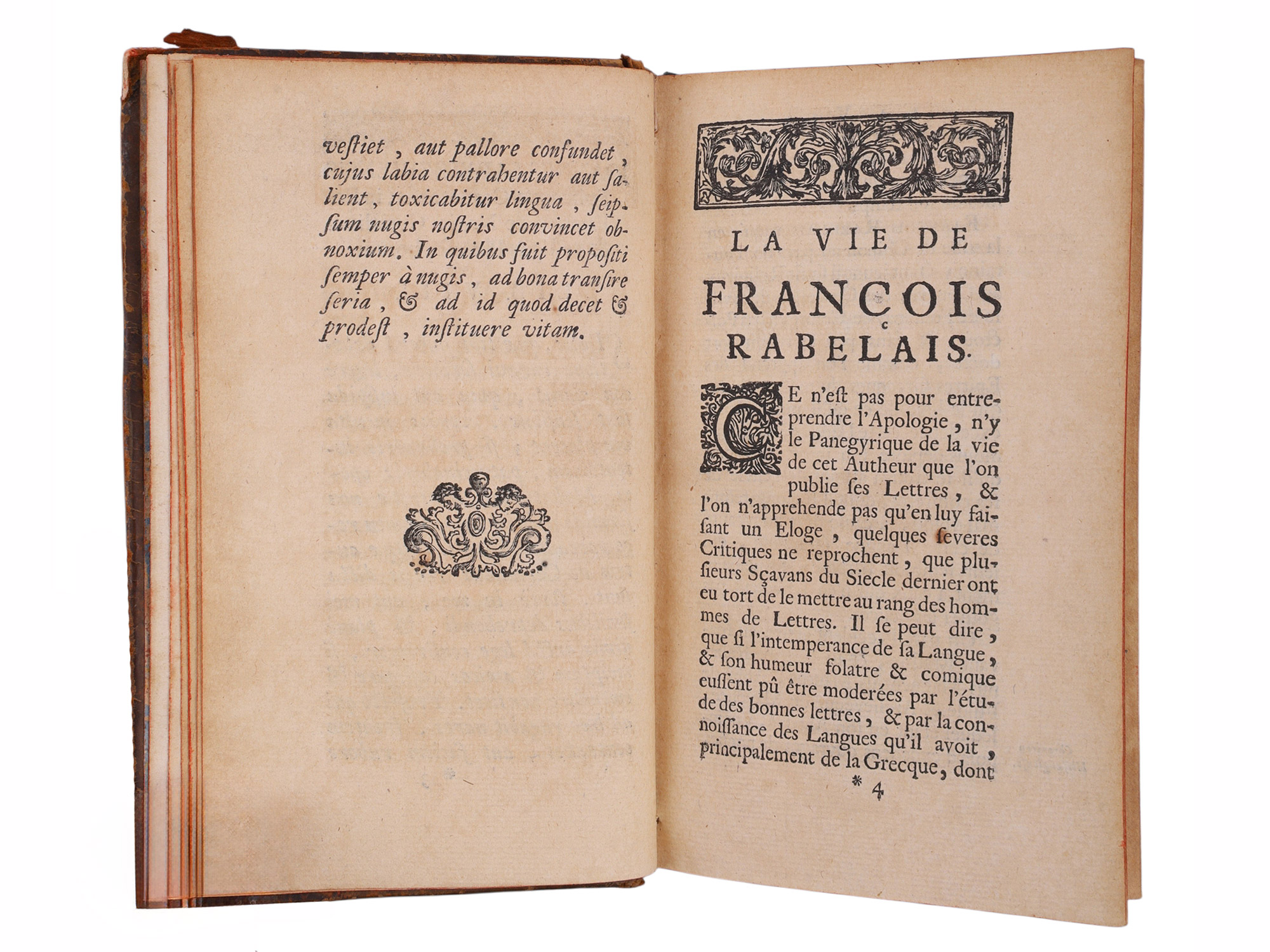 1710 LES LETTRES DES FRANCOIS RABELAIS ESCRITES PENDANT SON VOYAGE D'ITALIE