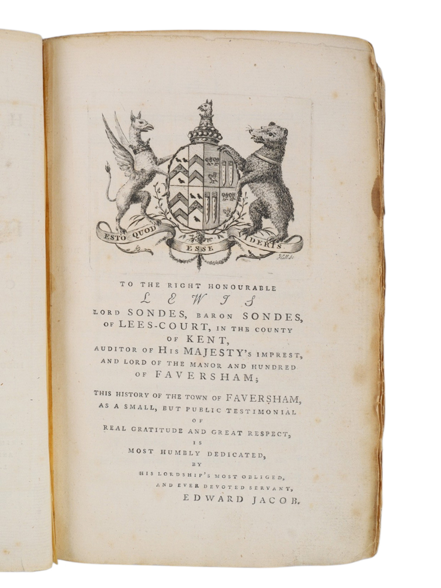 1774 HISTORY OF THE TOWN AND PORT OF FAVERSHAM IN THE COUNTY OF KENT, FIRST EDITION