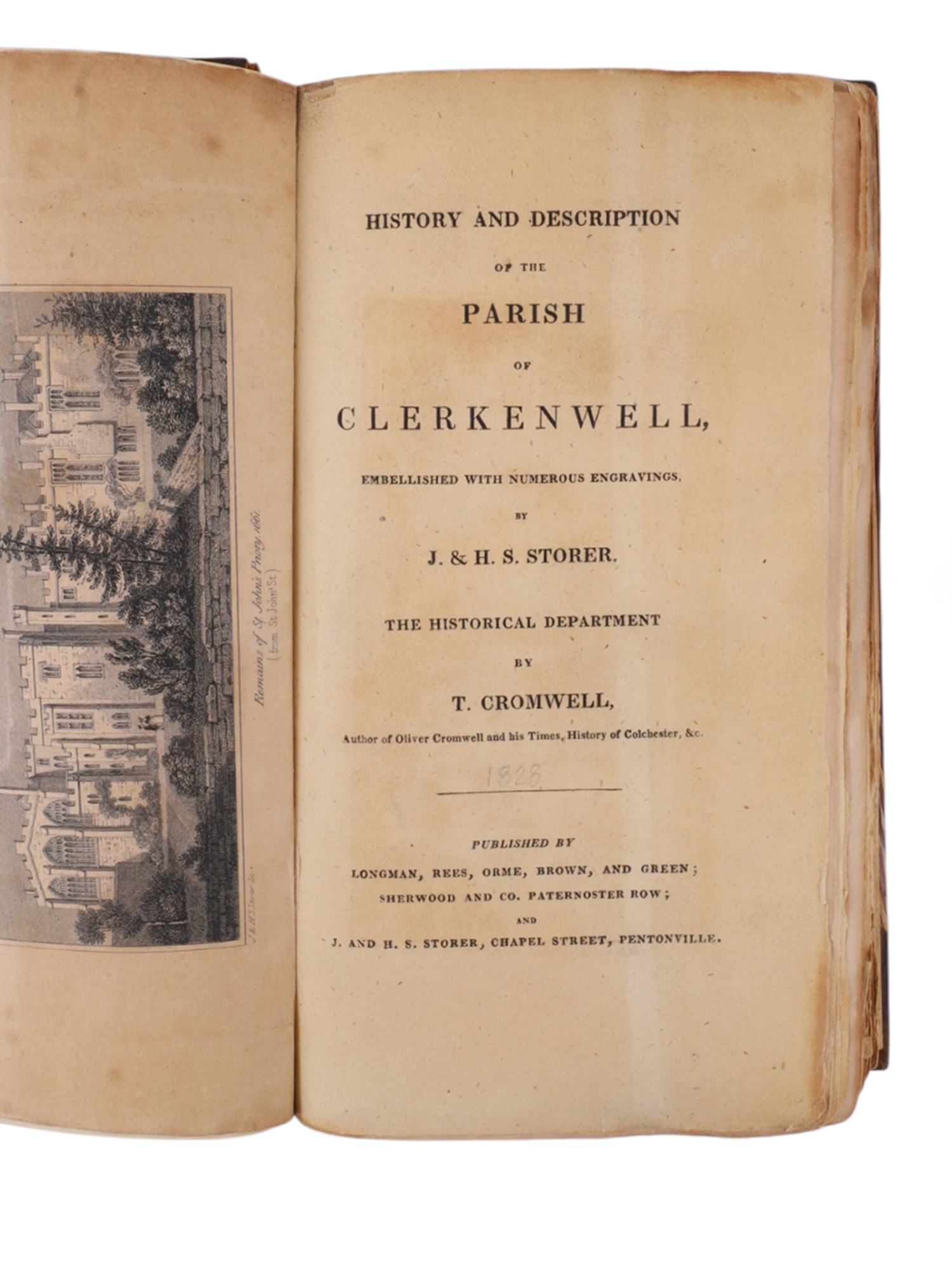 1828 CROMWELL'S HISTORY AND DESCRIPTION OF THE PARISH CLERKENWELL, ILLUSTRATED