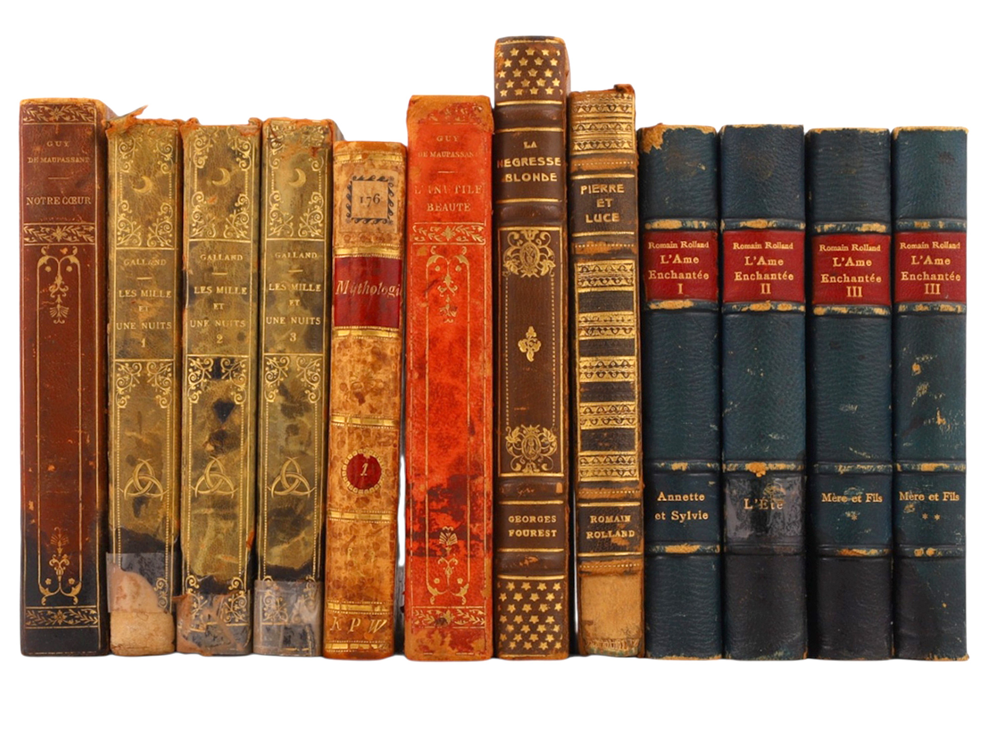 A COLLECTION OF 12 FRENCH LANGUAGE BOOKS, LITERATURE, MYTHOLOGY