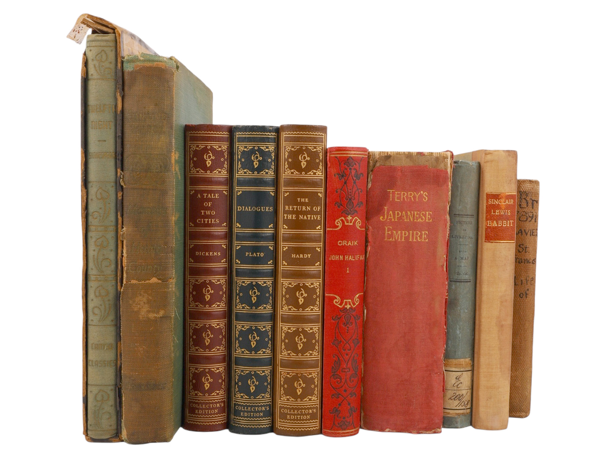 A GROUP OF 10 ENGLISH LANGUAGE BOOKS, TRAVEL AND LITERATURE, 19TH/20TH CEN.