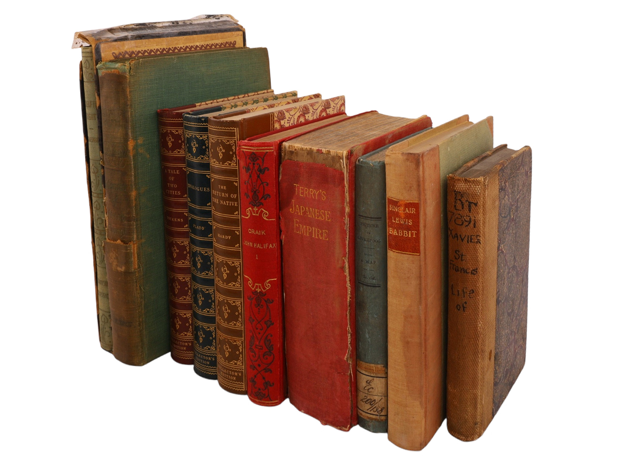 A GROUP OF 10 ENGLISH LANGUAGE BOOKS, TRAVEL AND LITERATURE, 19TH/20TH CEN.