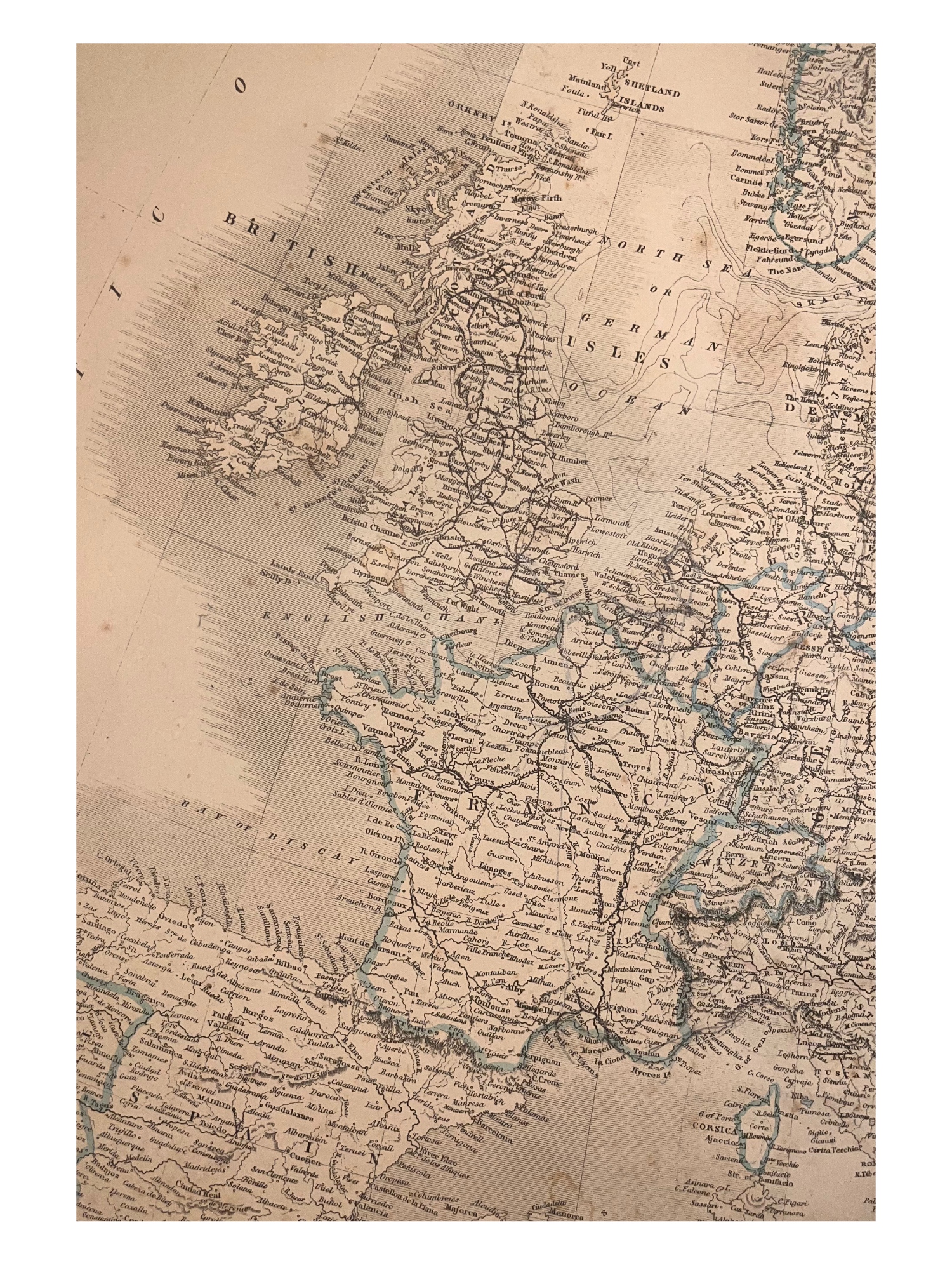 C. 1877 MAP, EUROPE, ALEXANDER KEITH JOHNSTON, NATIONAL ATLAS