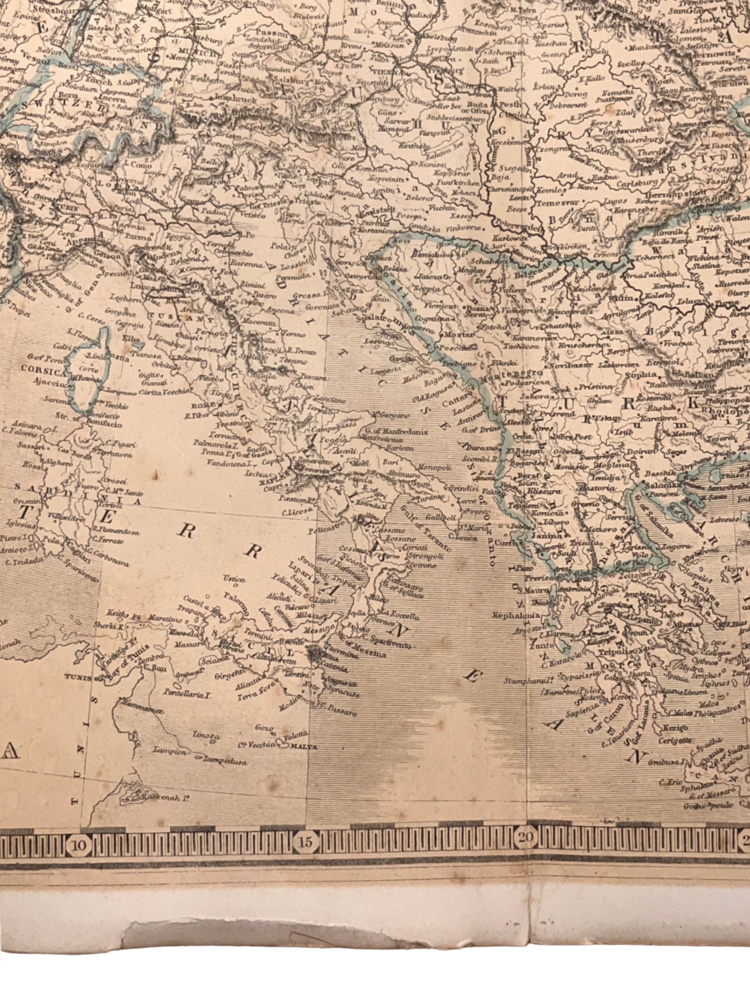 C. 1843 MAP, TURKEY IN EUROPE, ALEXANDER KEITH JOHNSTON, NATIONAL ATLAS