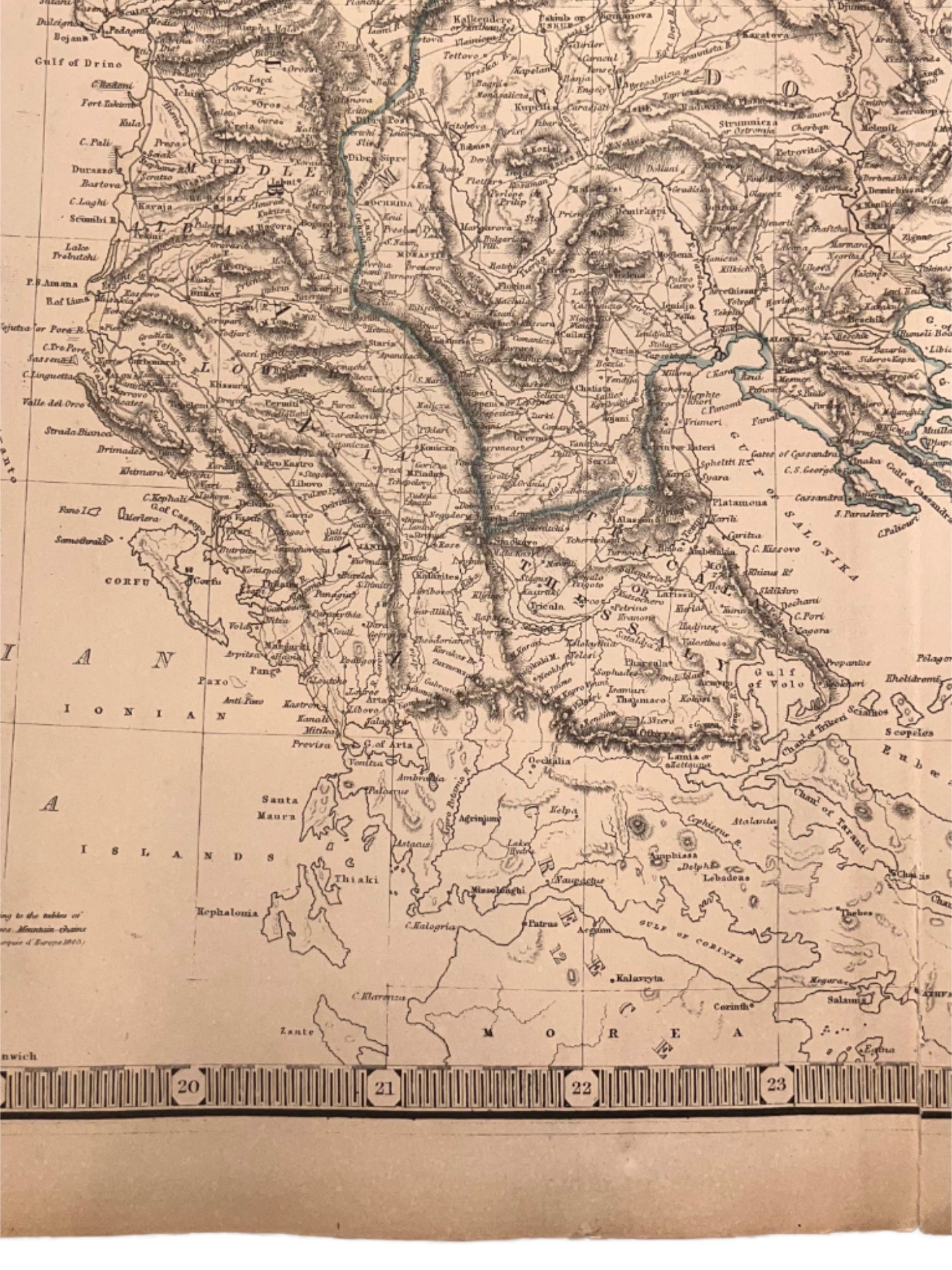 C. 1843 MAP, TURKEY IN EUROPE, ALEXANDER KEITH JOHNSTON, NATIONAL ATLAS