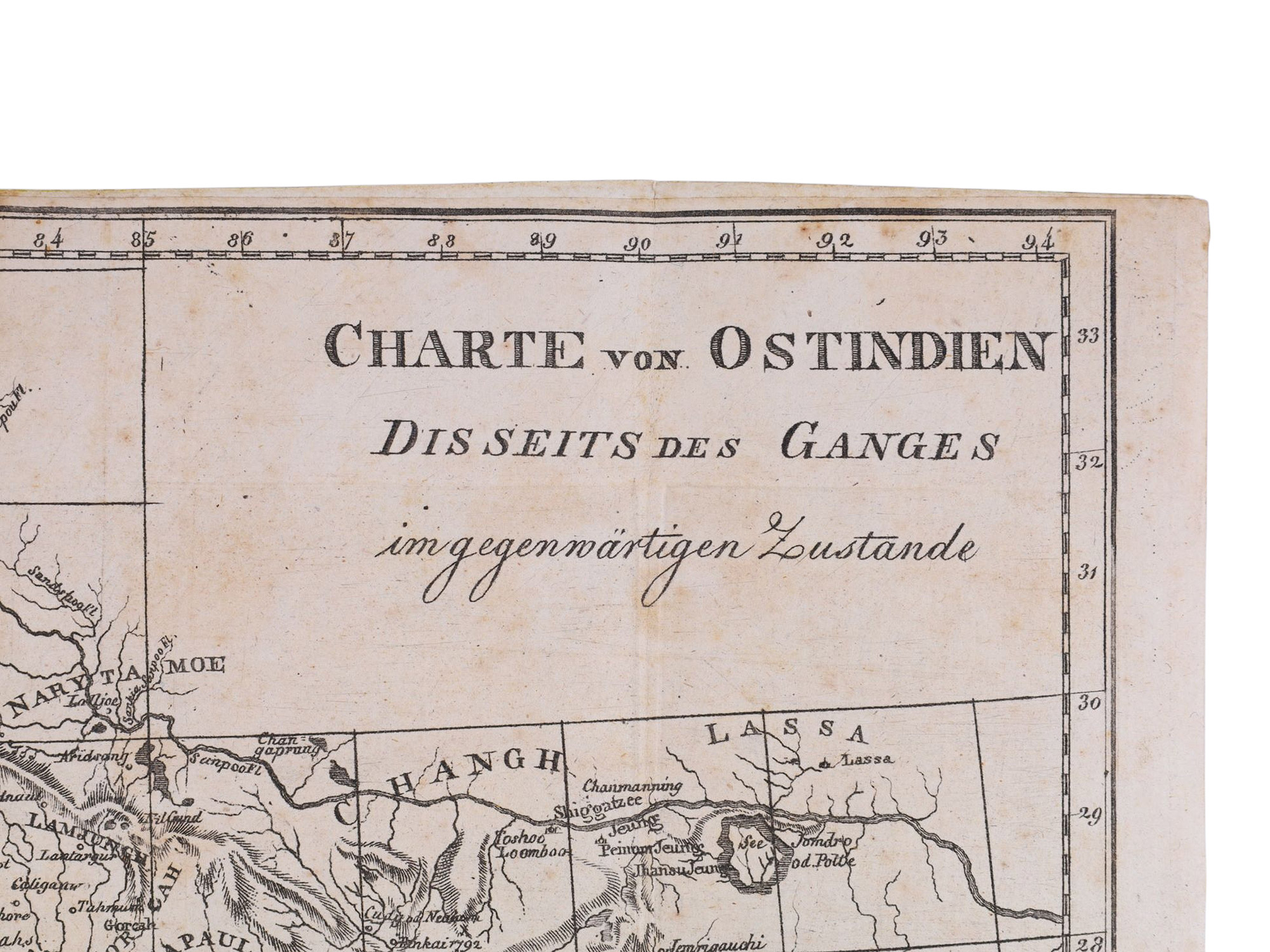 AN 1807 MAP OF INDIA, HEINRICH CHRISTIAN ALBERS, AFTER AARON ARROWSMITH, GERMANY