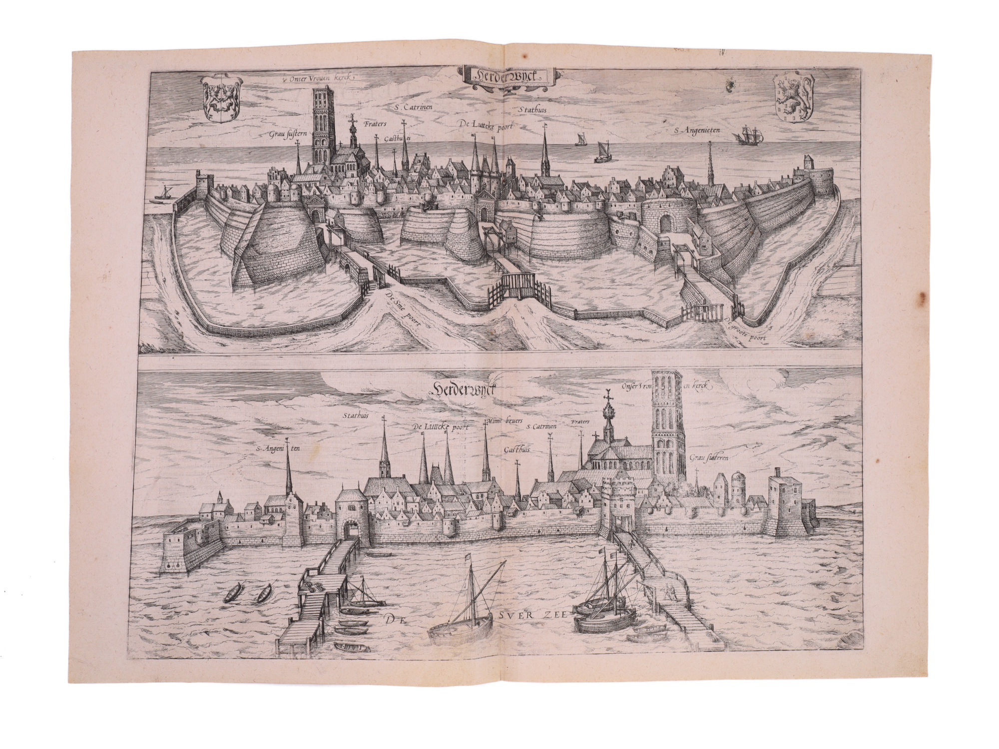 A C.1575 VIEW OF HARDERWIJK, THE NETHERLANDS, BRAUN & HOGENBURG, CIVITATES ORBIS TERRARUM