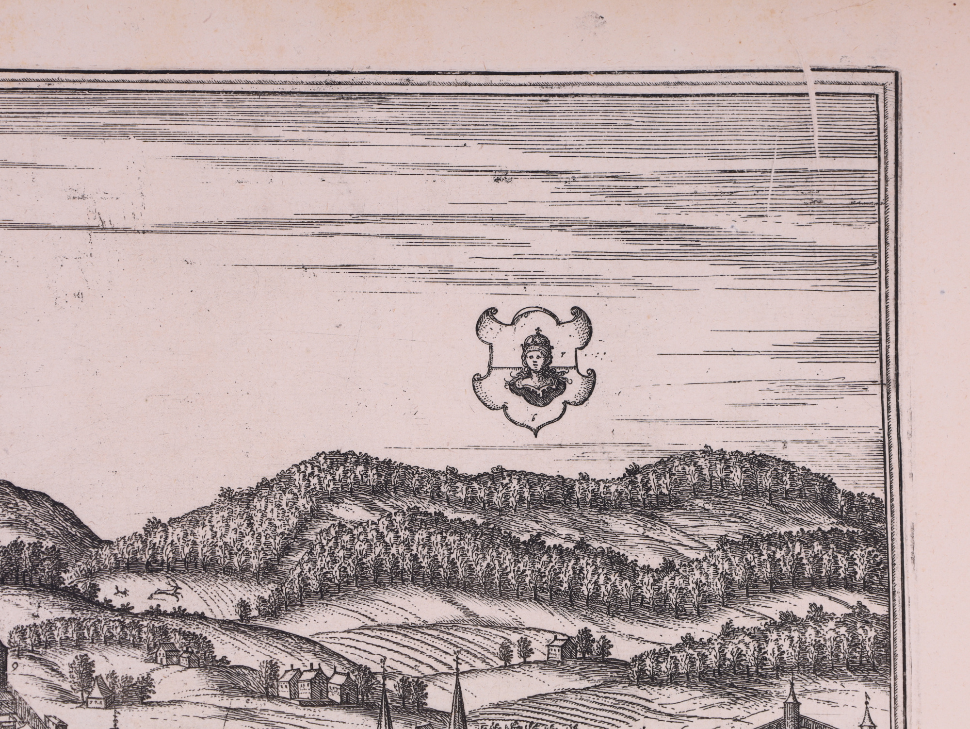A C. 1575 VIEW OF KEMPTEN, GERMANY, BRAUN & HOGENBURG, CIVITATES ORBIS TERRARUM