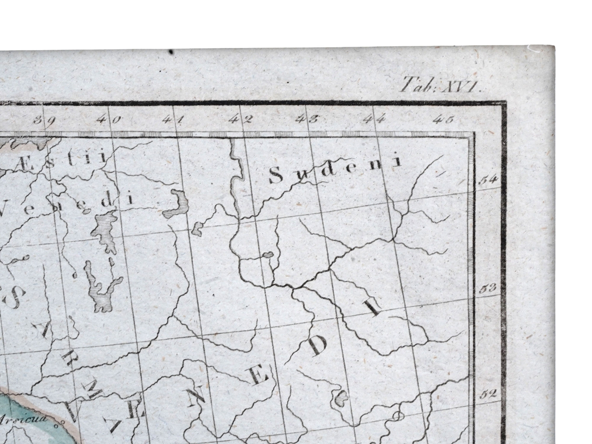 AN 1809 MAP OF GERMANIA MAGNA AS IT EXISTED IN THE ROMAN WORLD, VIENNA, AUSTRIA, FRAMED