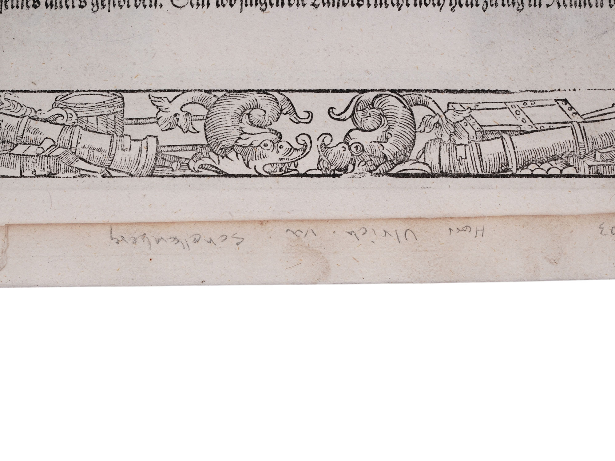 1603 HAND-COLORED ENGRAVING, GEORG VON FRUNDSBERG, ARMAMENTARIUM HEROICUM