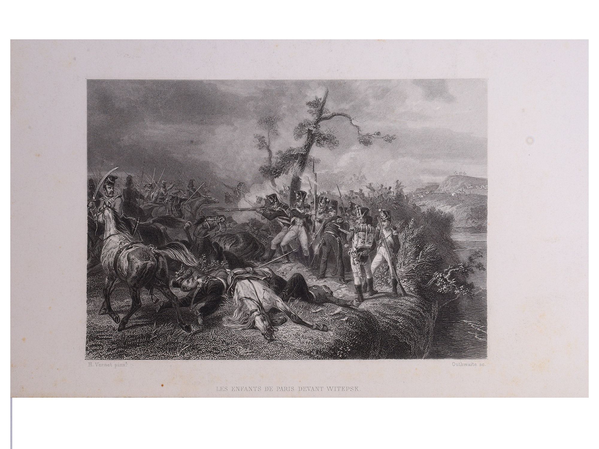 A LOT OF 6 NAPOLEONIC WAR LITHOGRAPHS, MARECHAL NEY, VITEBSK, BADAJOZ, EYLAU, VITTORIA, 19TH CENTURY