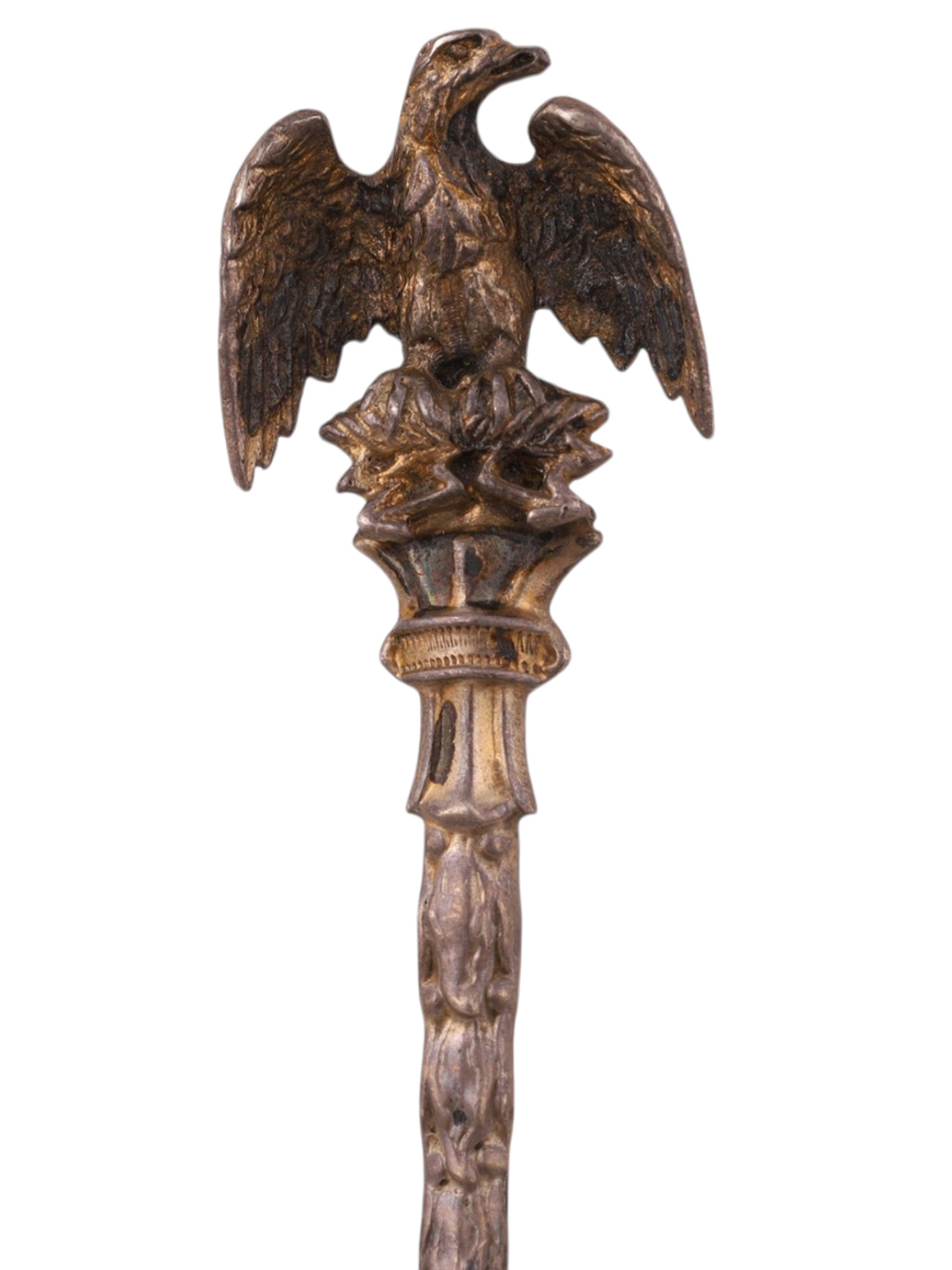 AN ENAMEL PAINTED SILVER SPOON OF NAPOLEON, 19TH CENTURY