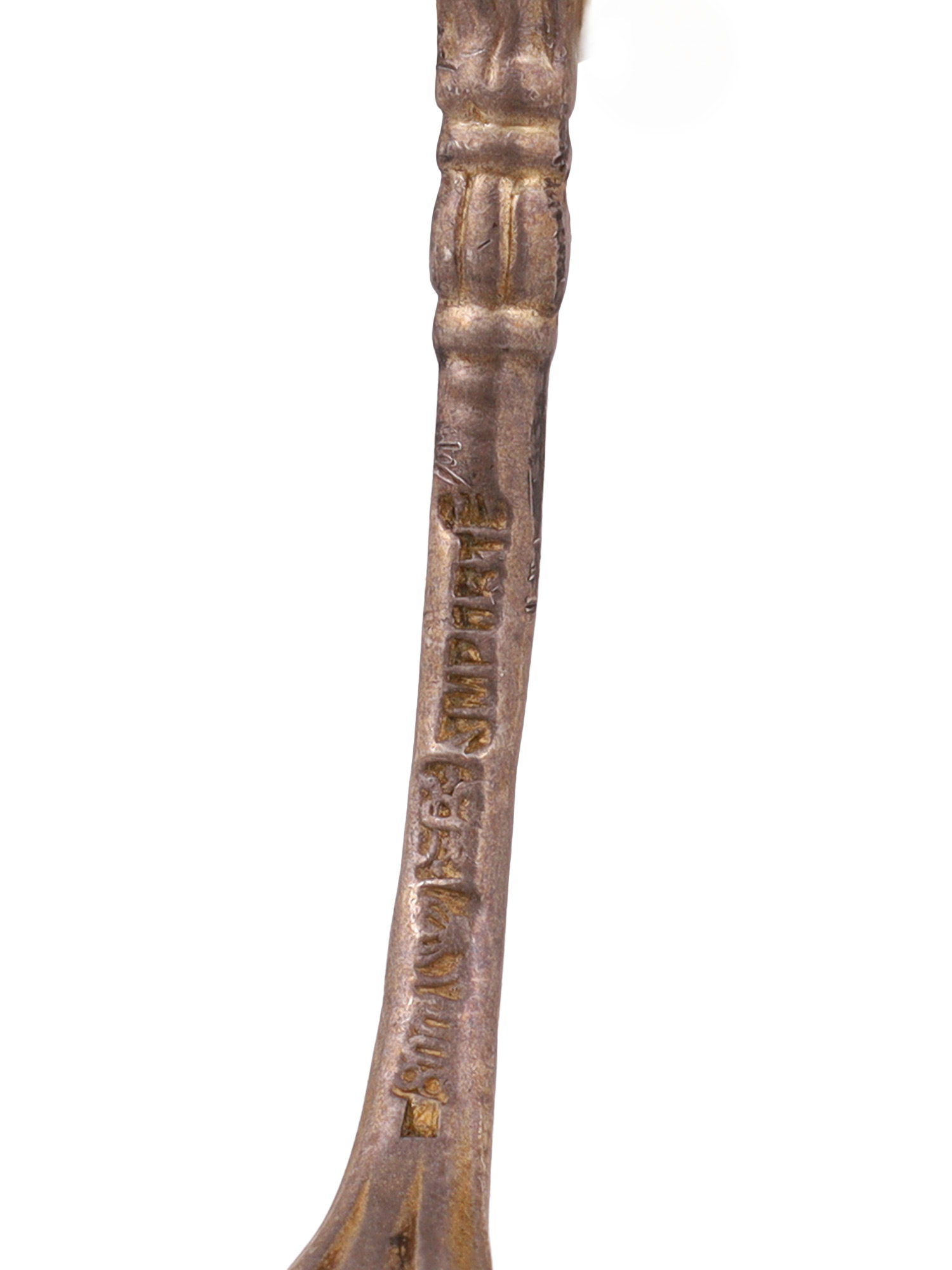 AN ENAMEL PAINTED SILVER SPOON OF NAPOLEON, 19TH CENTURY