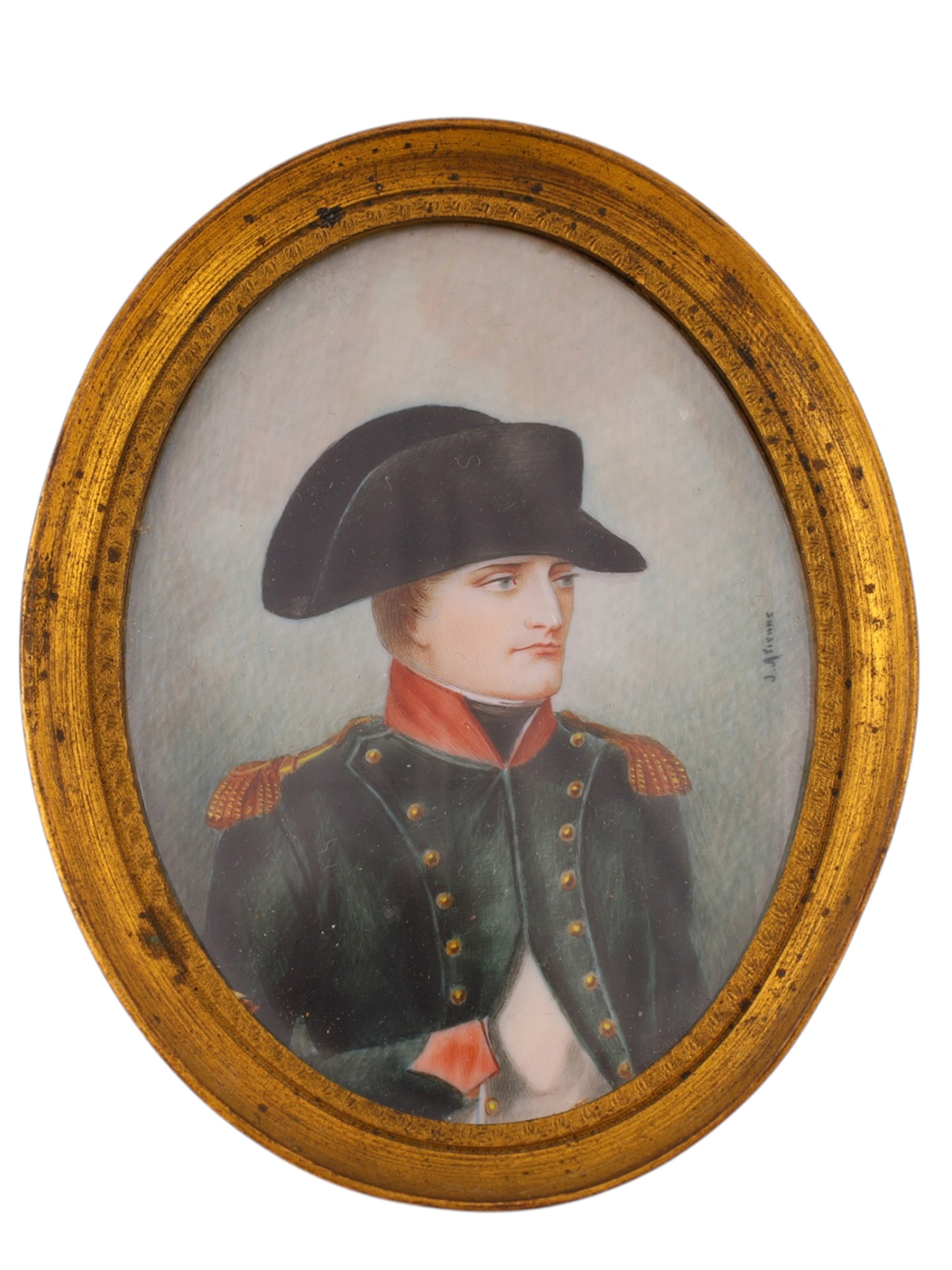 A HAND-PAINTED MINIATURE OF NAPOLEON, 19TH CENTURY