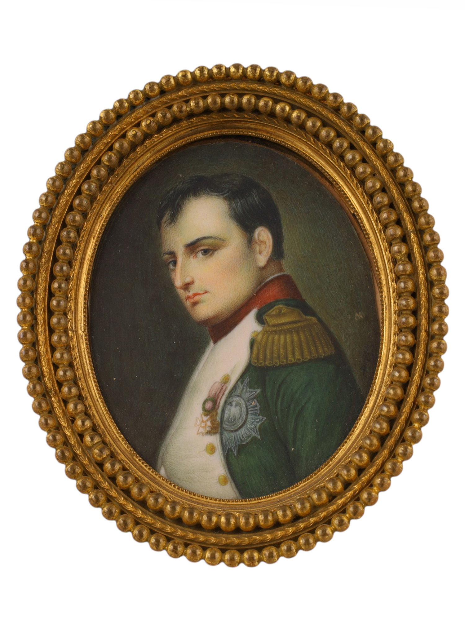 A HAND-PAINTED MINIATURE OF NAPOLEON, 19TH CENTURY