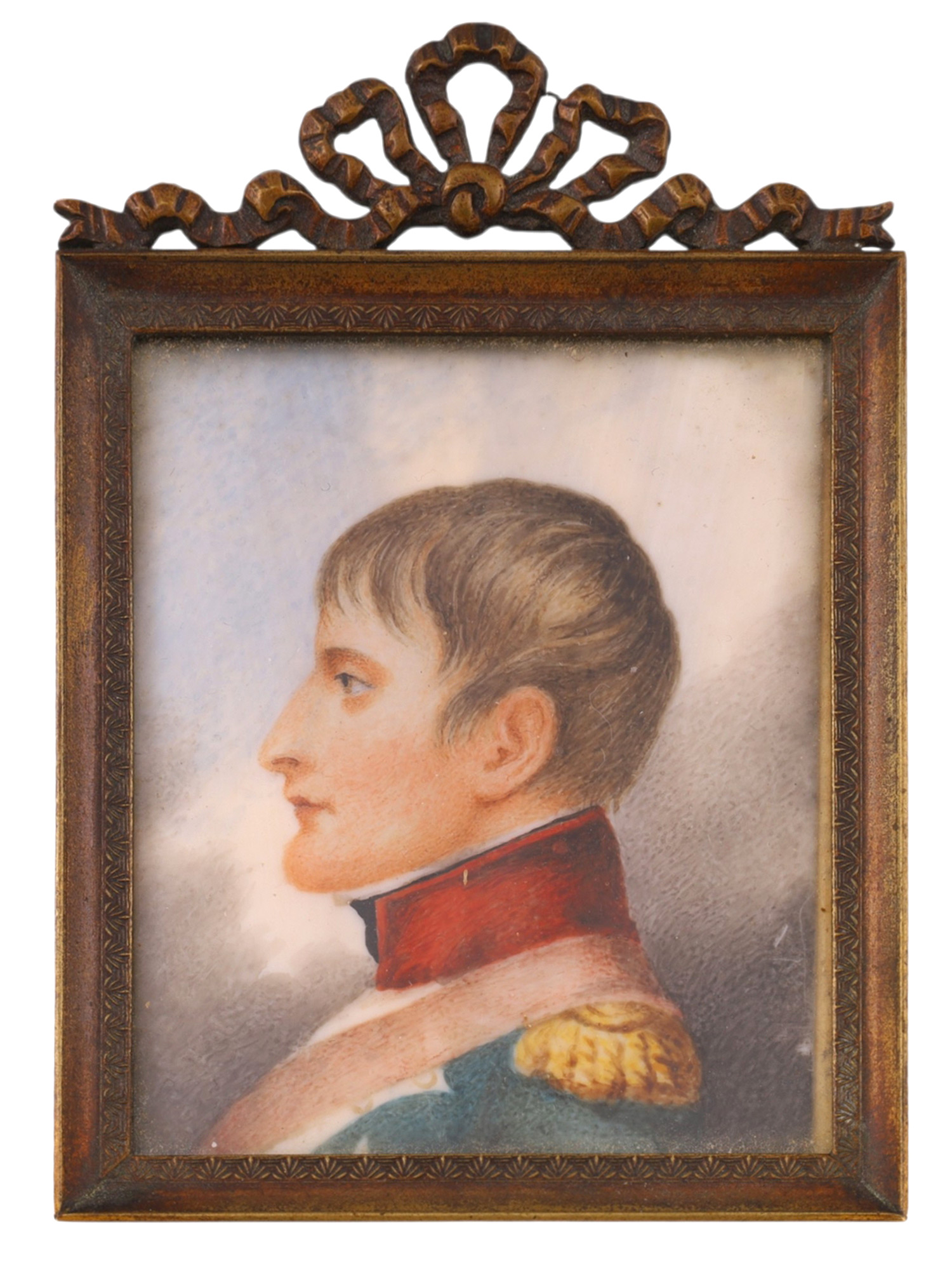 A HAND-PAINTED MINIATURE OF NAPOLEON, 19TH CENTURY