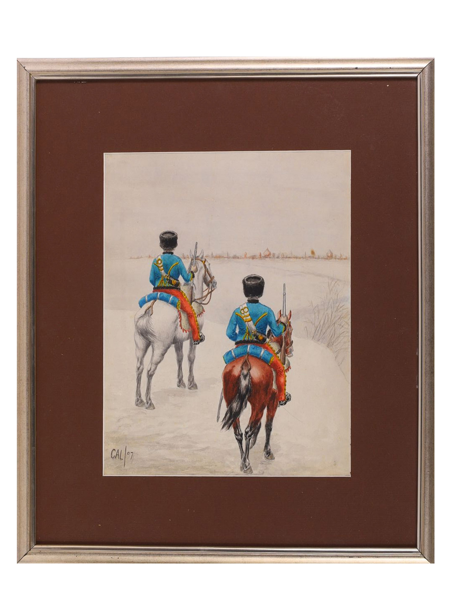 THE FIRST SIGHTING OF MOSCOW, CIRCA 1912, WATERCOLOR AND PENCIL ON PAPER