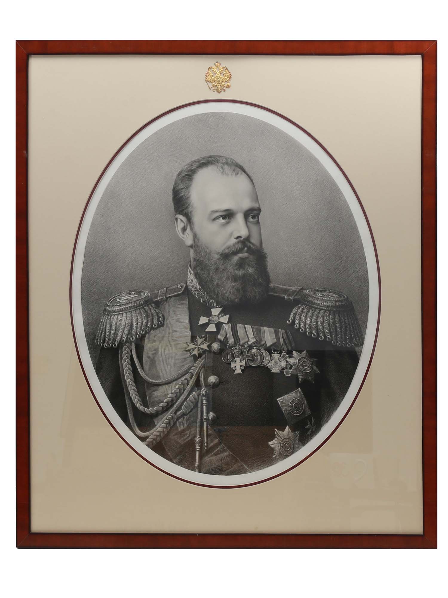 A RUSSIAN EMPEROR ALEXANDER III ENGRAVING, 1881