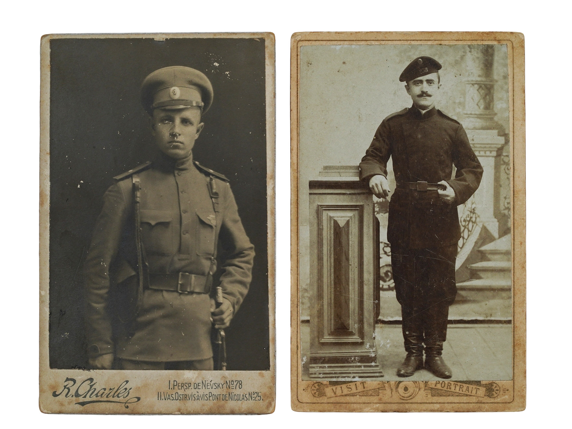 A LOT OF FOUR RUSSIAN IMPERIAL ARMY PHOTOGRAPHS