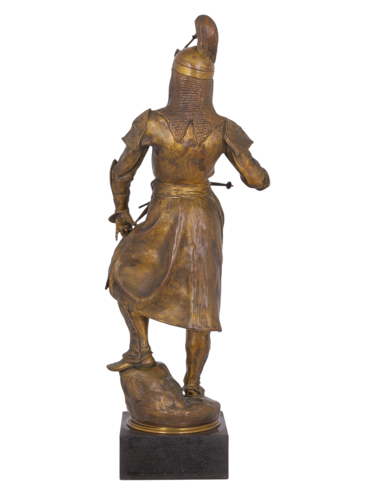 A BRONZE FIGURE OF A TATAR WARRIOR AFTER ANTOINE LOUIS BARYE, FRENCH, LATE 19TH CENTURY