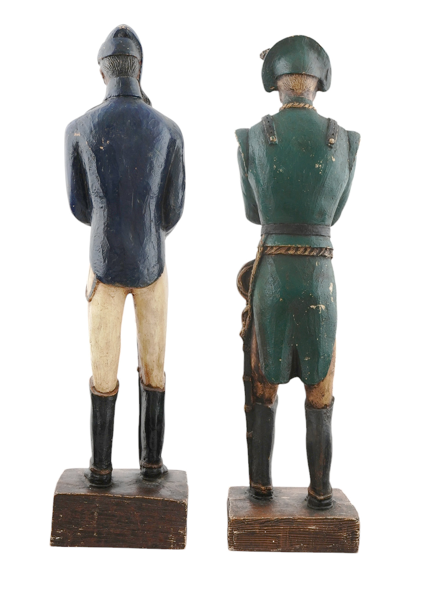 A PAIR OF PLASTER CAST HESSIAN SOLDIERS, AMERICAN REVOLUTIONARY WAR, 20TH CEN.