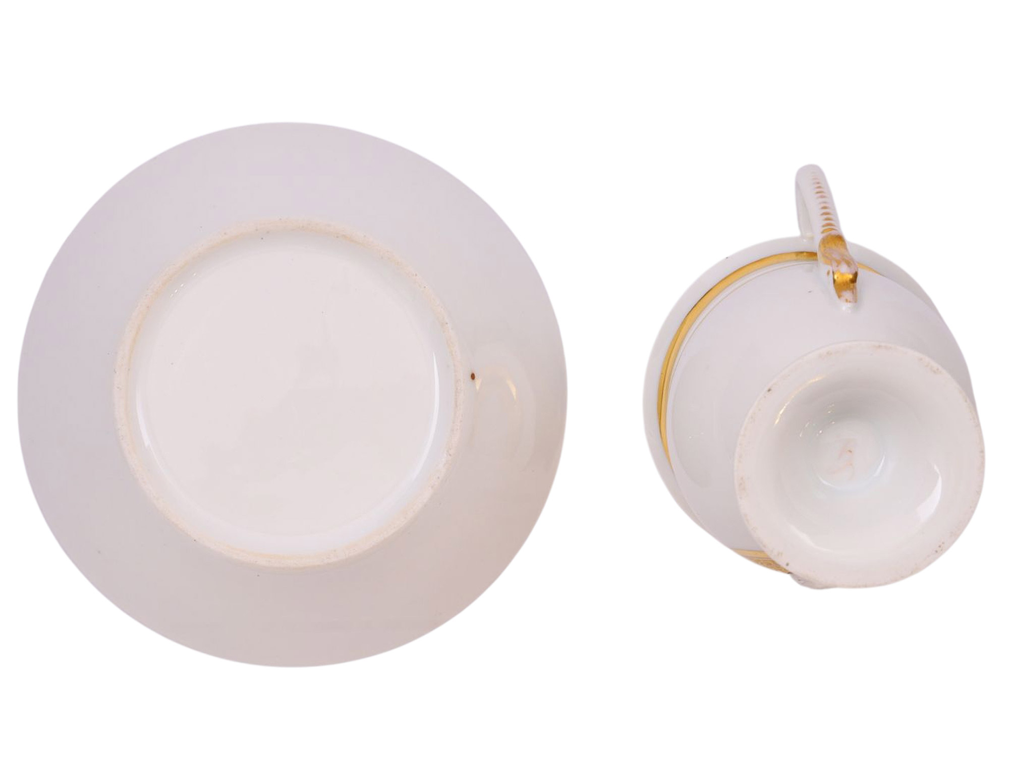 A THURINGIAN GOTHA PORCELAIN CUP AND SAUCER, DUKE ERNST I OF SAXE-COBURG AND GOTHA, 19TH CENTURY