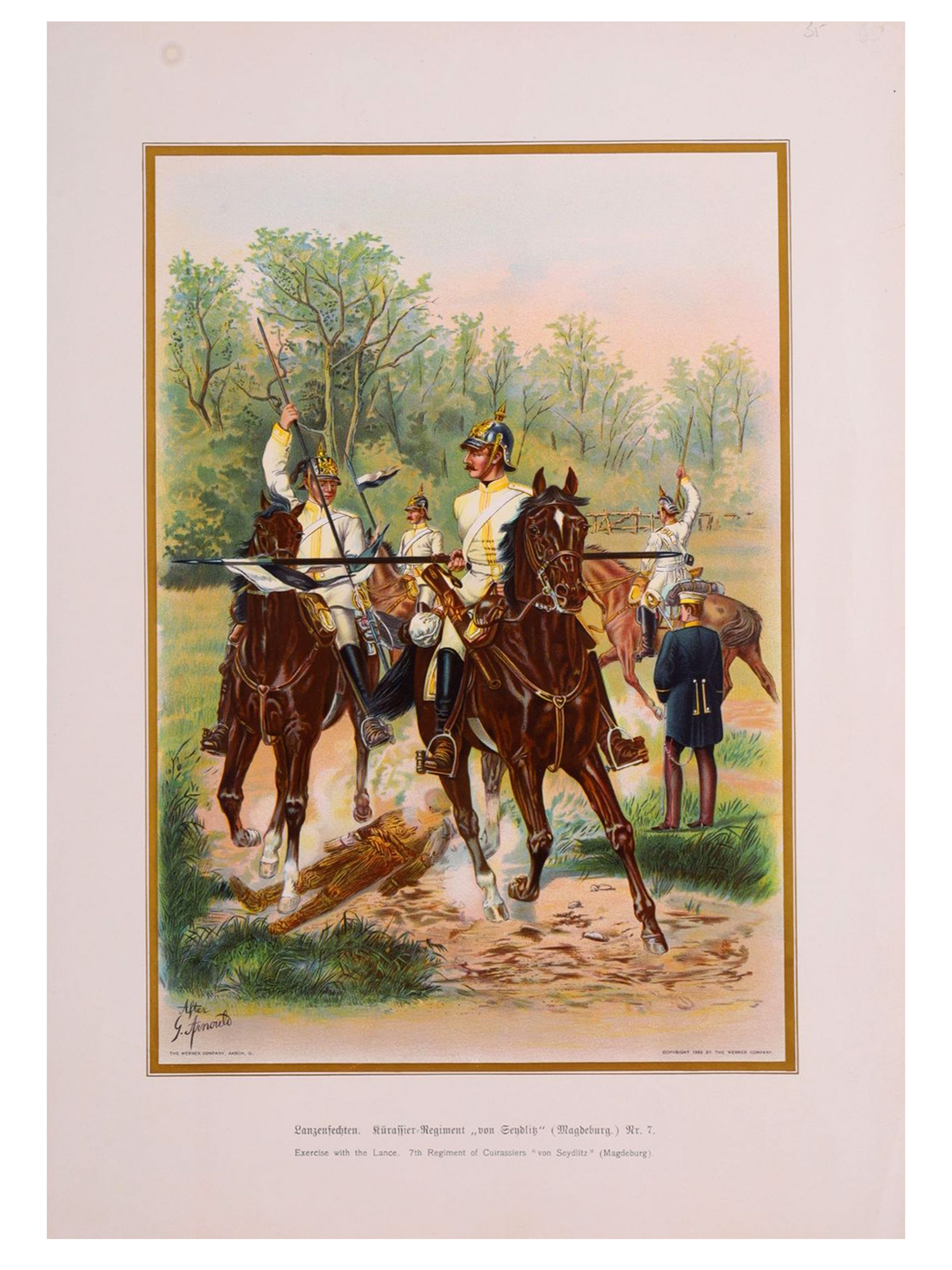 A LOT OF 4 GERMAN EMPIRE CHROMOLITHOGRAPHS, KAISER WILHELM II, WERNER COMPANY, 1899