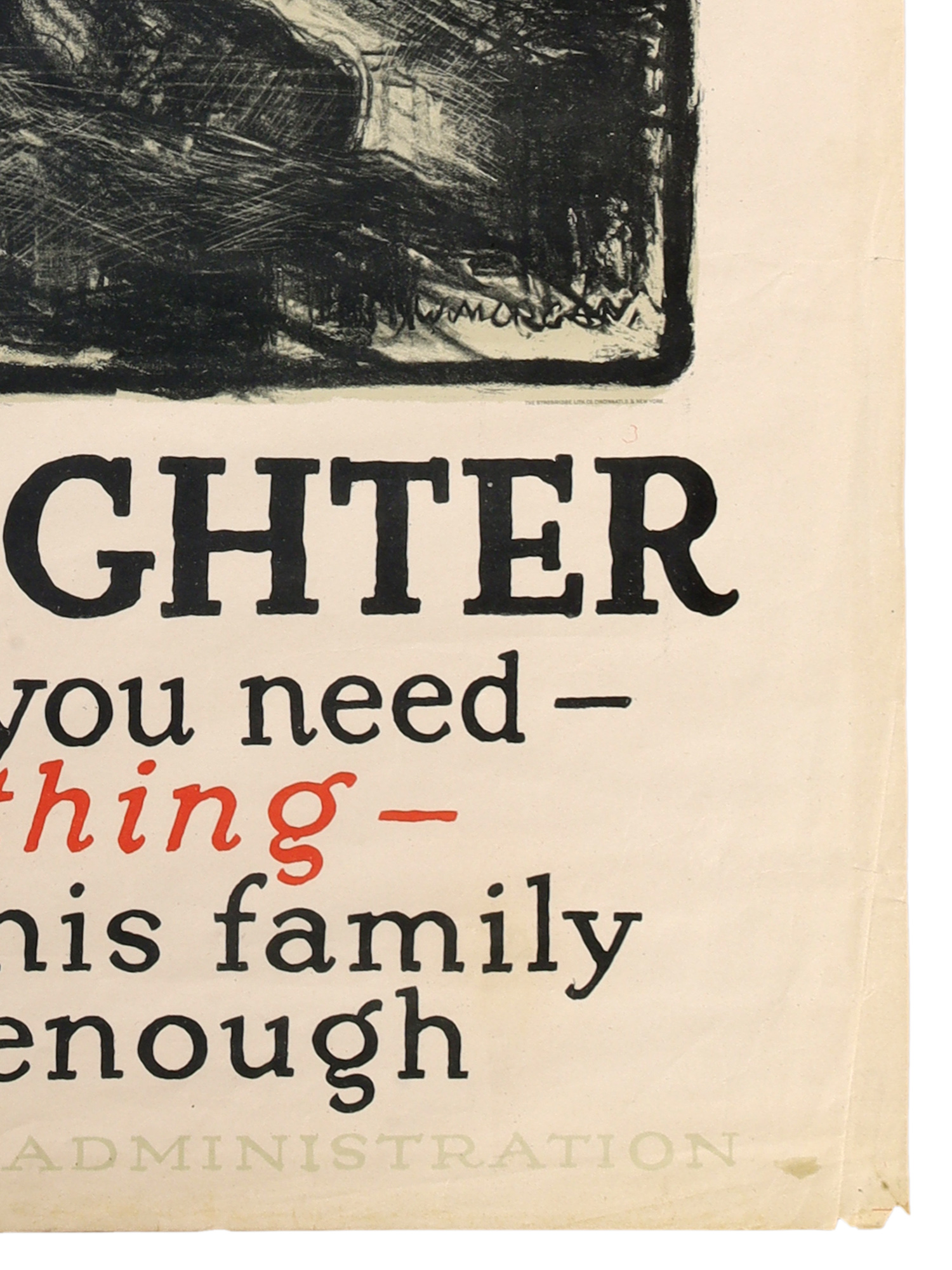 A WW1 AMERICAN PROPAGANDA POSTER, 'FEED A FIGHTER', 1918