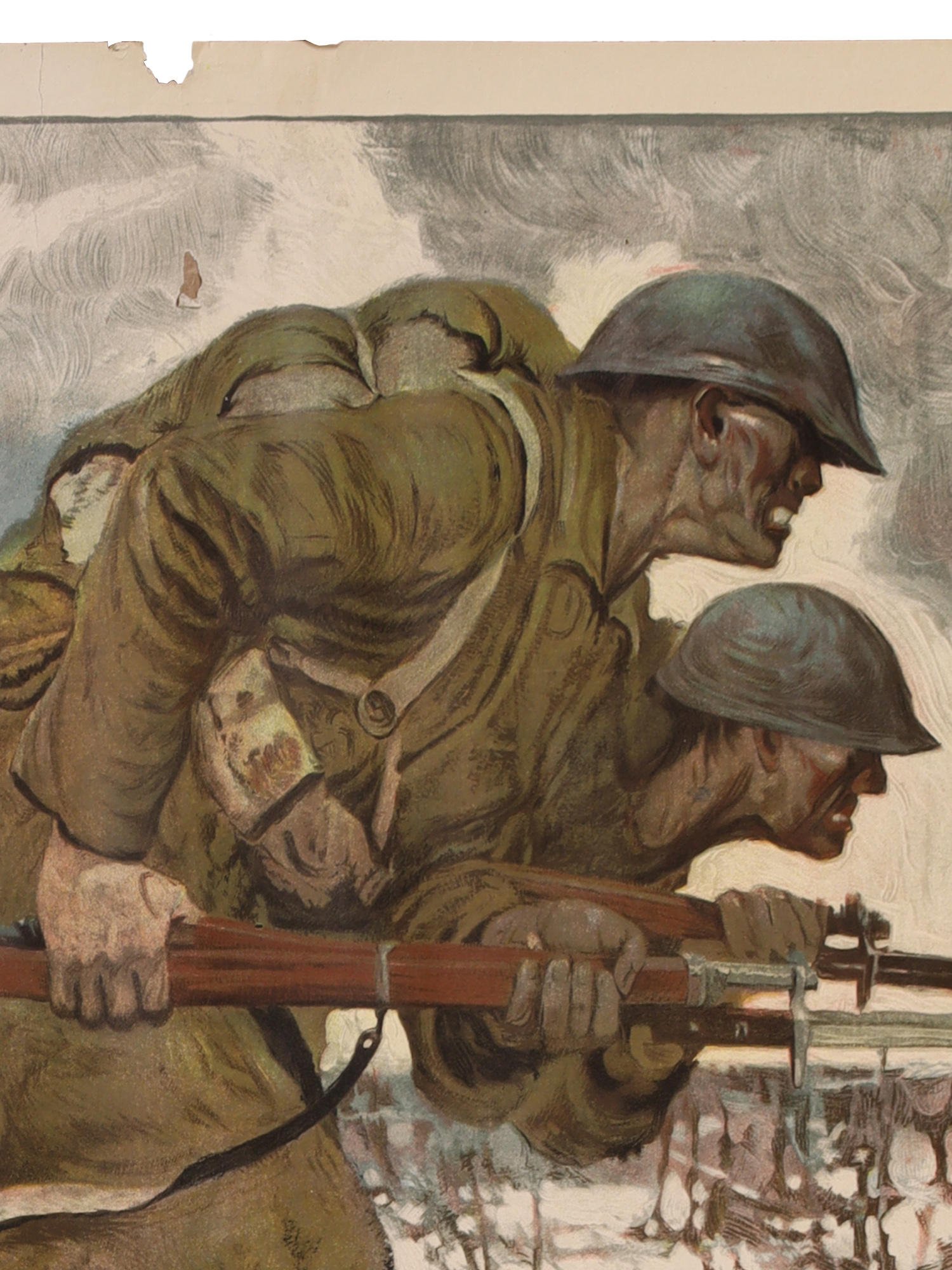 A WW1 AMERICAN PROPAGANDA POSTER, 'VICTORY IS A QUESTION OF STAMINA', 1917