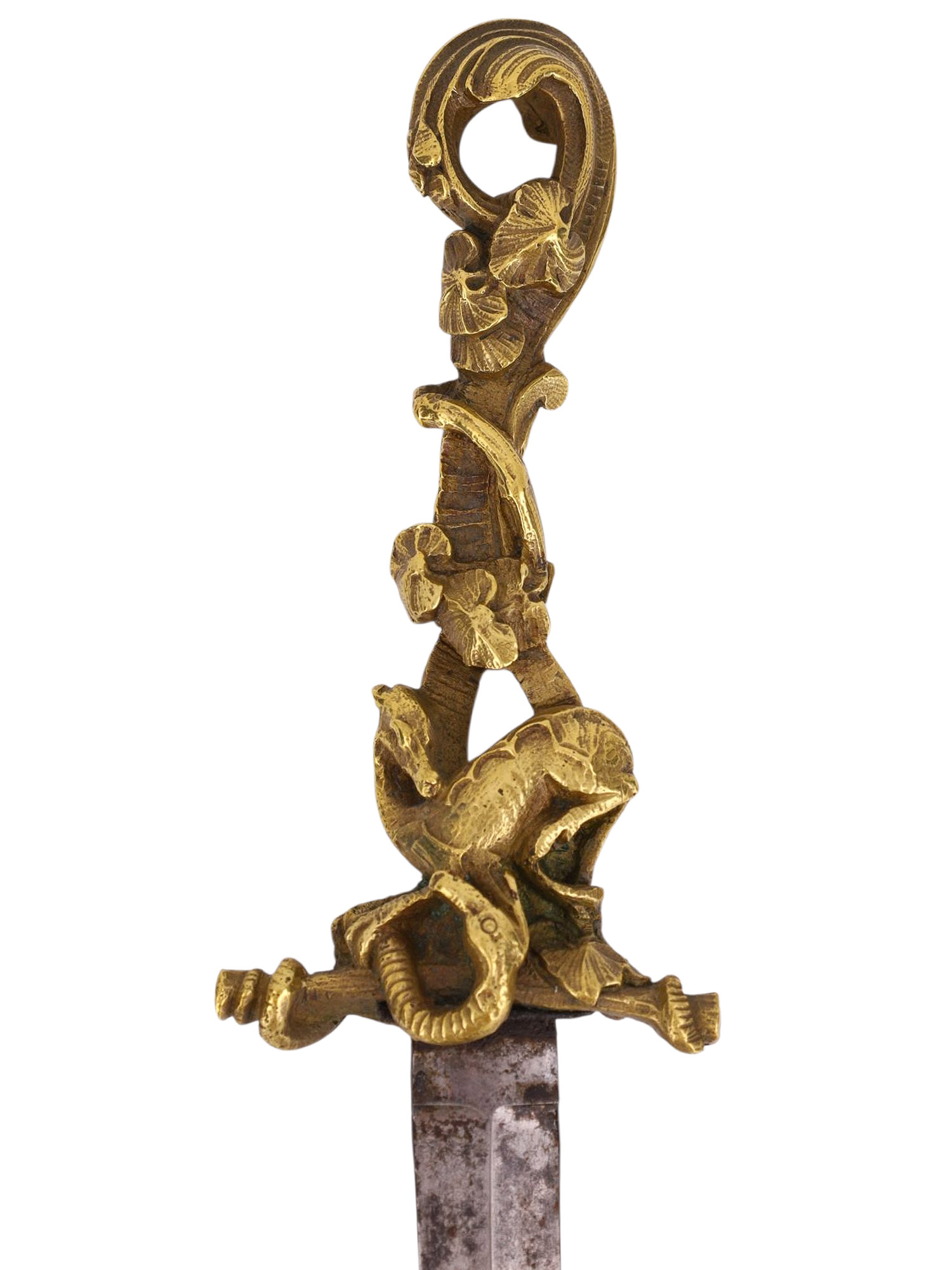 A EUROPEAN ROMANTIC DAGGER WITH SCULPTURAL HILT, 19TH CENTURY