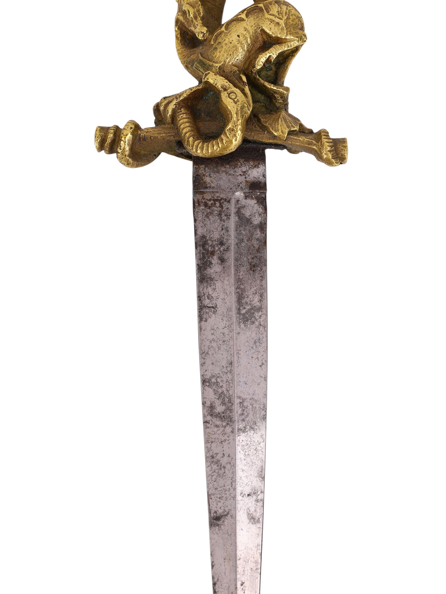 A EUROPEAN ROMANTIC DAGGER WITH SCULPTURAL HILT, 19TH CENTURY