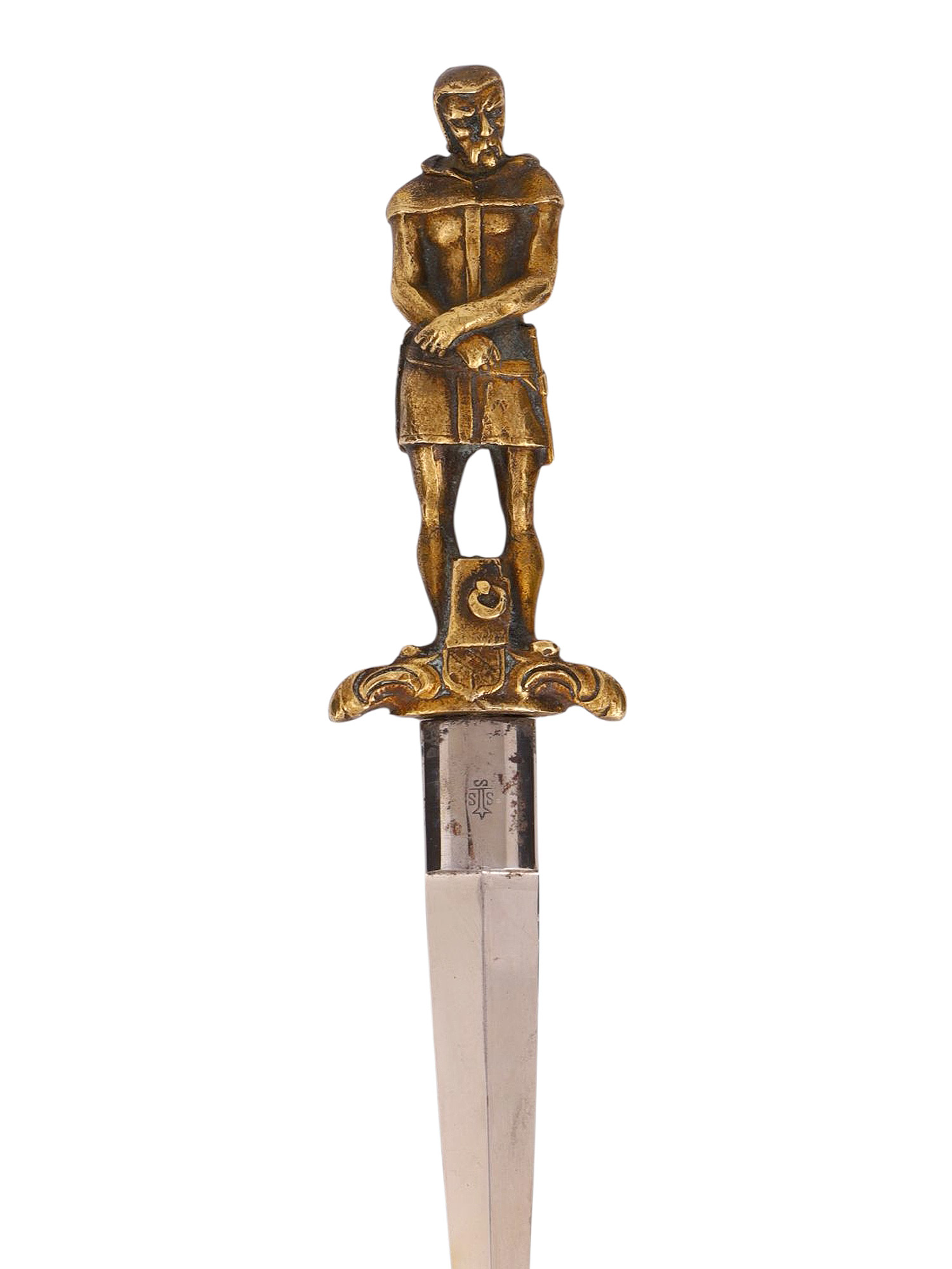 A EUROPEAN ROMANTIC DAGGER WITH SCULPTURAL HILT, 19TH CENTURY