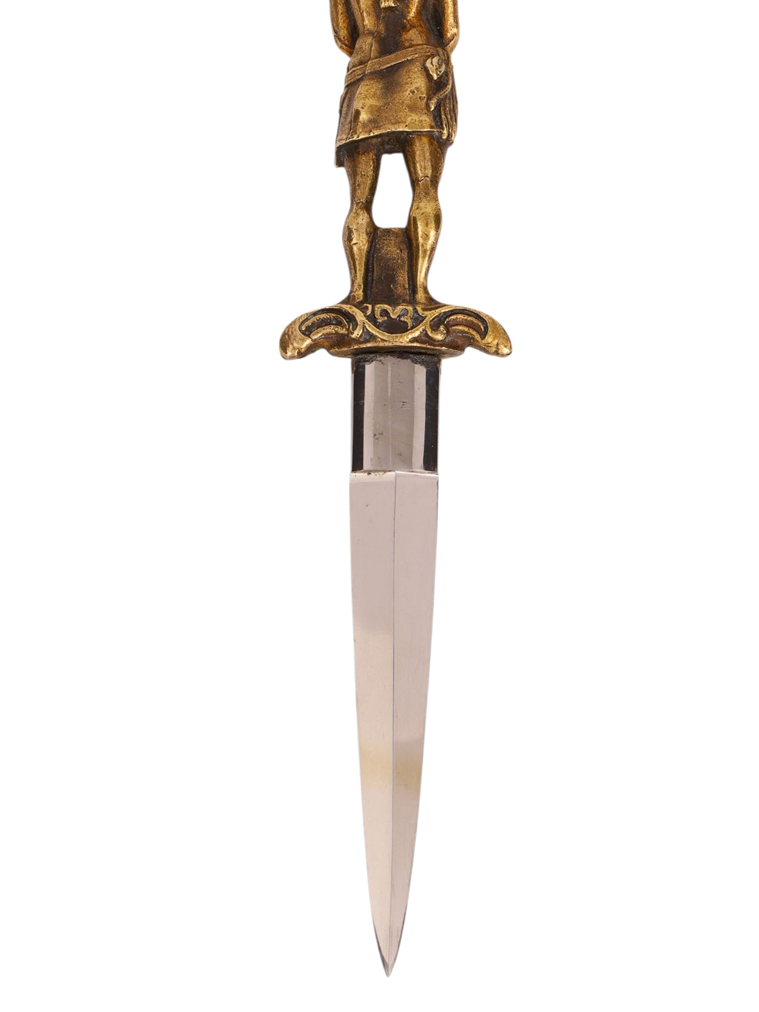 A EUROPEAN ROMANTIC DAGGER WITH SCULPTURAL HILT, 19TH CENTURY