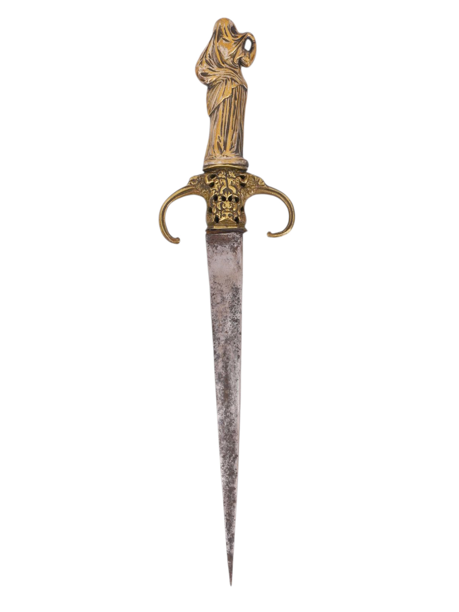 A EUROPEAN ROMANTIC DAGGER WITH SCULPTURAL HILT, 19TH CENTURY
