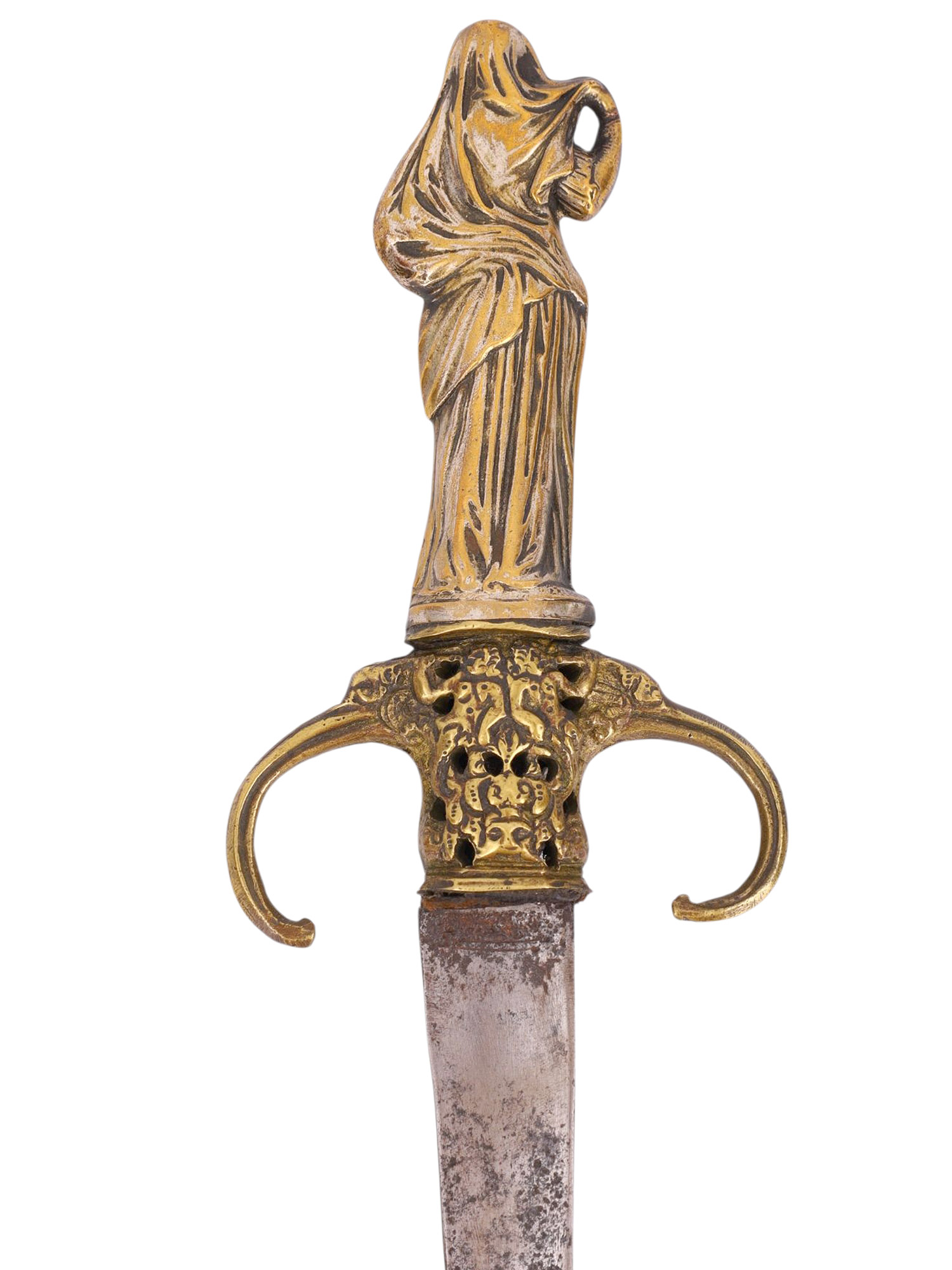 A EUROPEAN ROMANTIC DAGGER WITH SCULPTURAL HILT, 19TH CENTURY