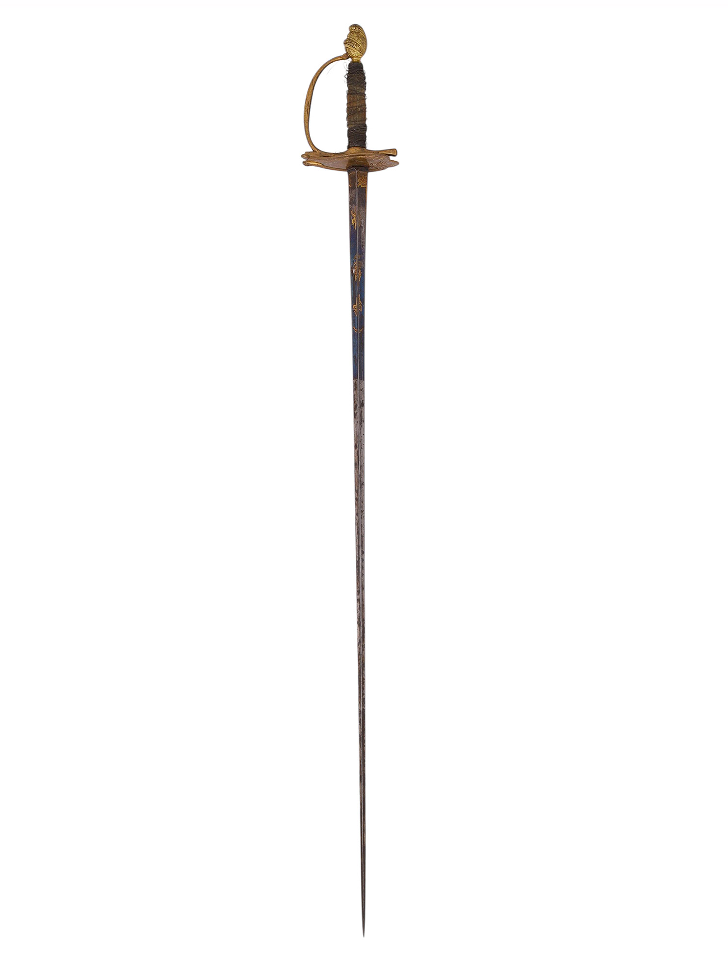 A FRENCH HUNTING SWORD WITH ENGRAVED BLADE, 18TH CENTURY