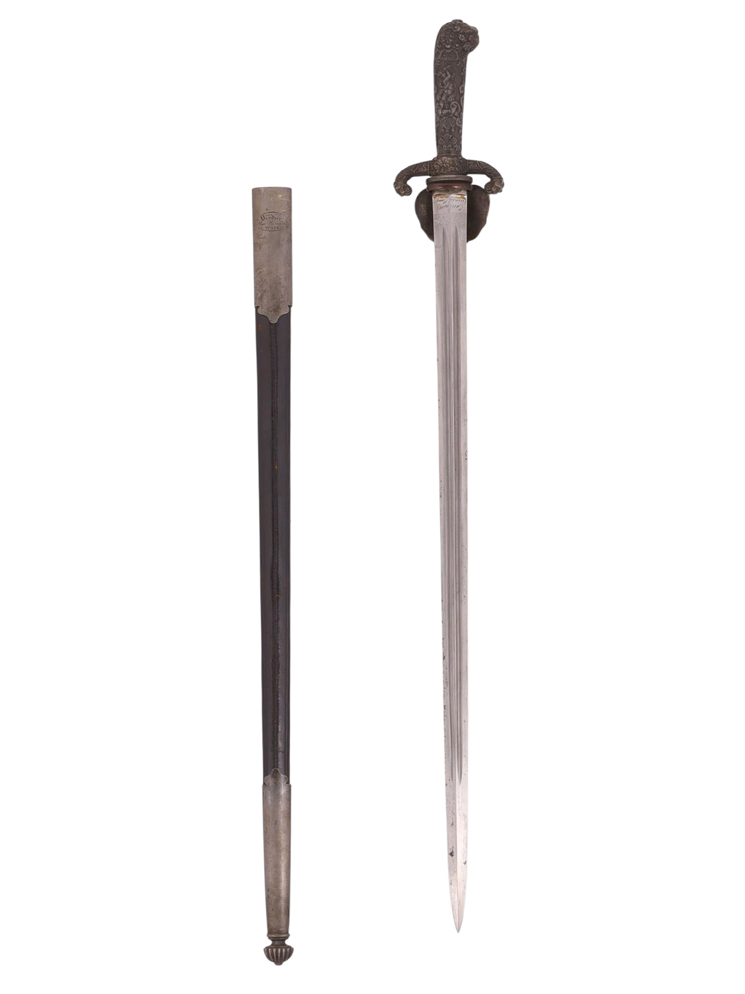 A FRENCH COULAUX & CIE KLINGENTHAL HUNTING DAGGER, MID 19TH CENTURY