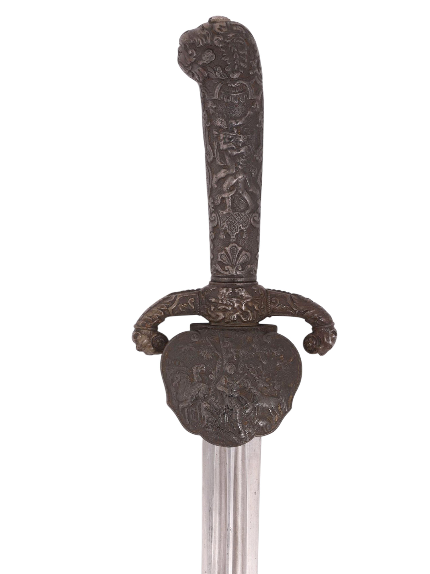 A FRENCH COULAUX & CIE KLINGENTHAL HUNTING DAGGER, MID 19TH CENTURY