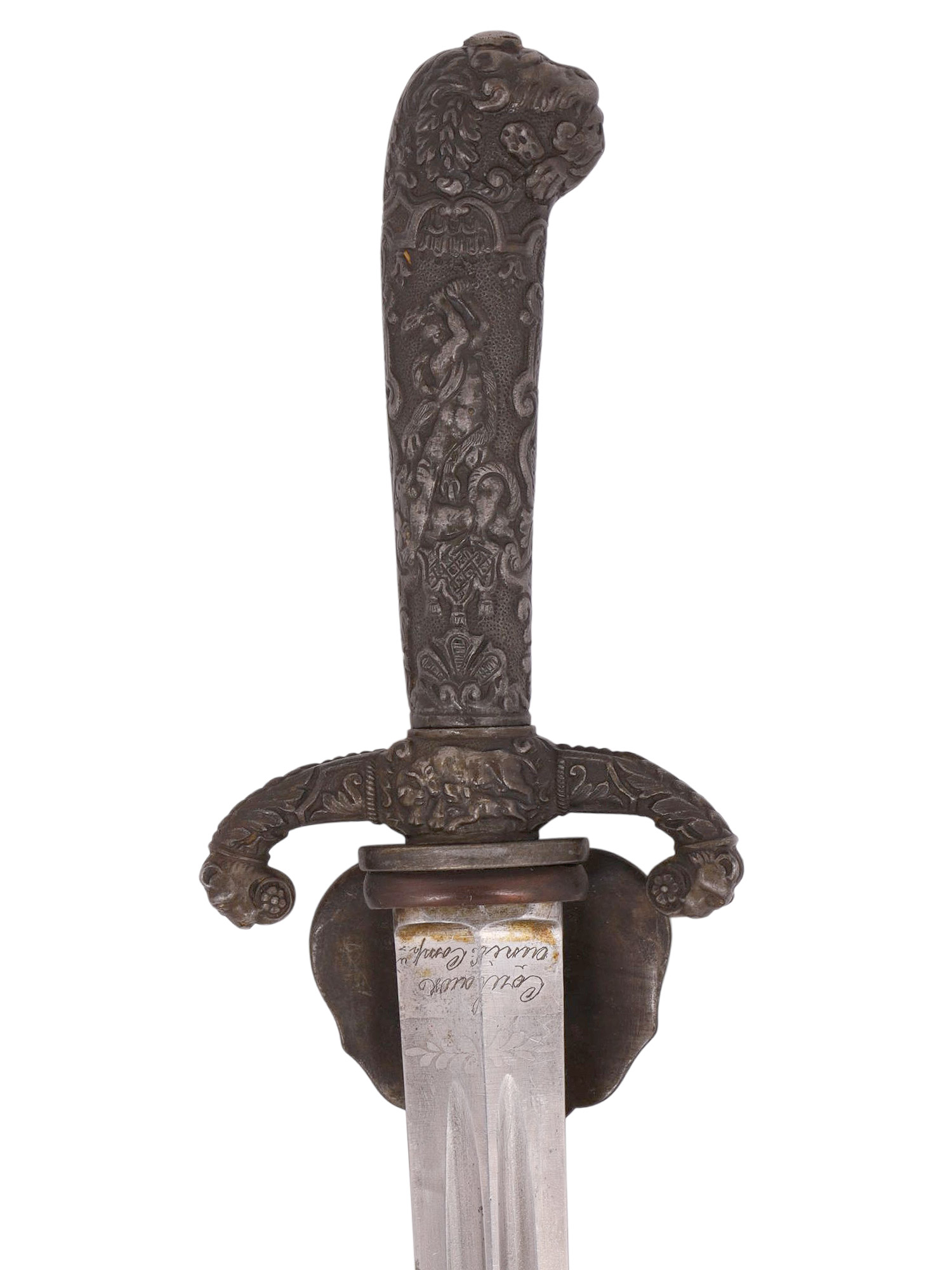 A FRENCH COULAUX & CIE KLINGENTHAL HUNTING DAGGER, MID 19TH CENTURY