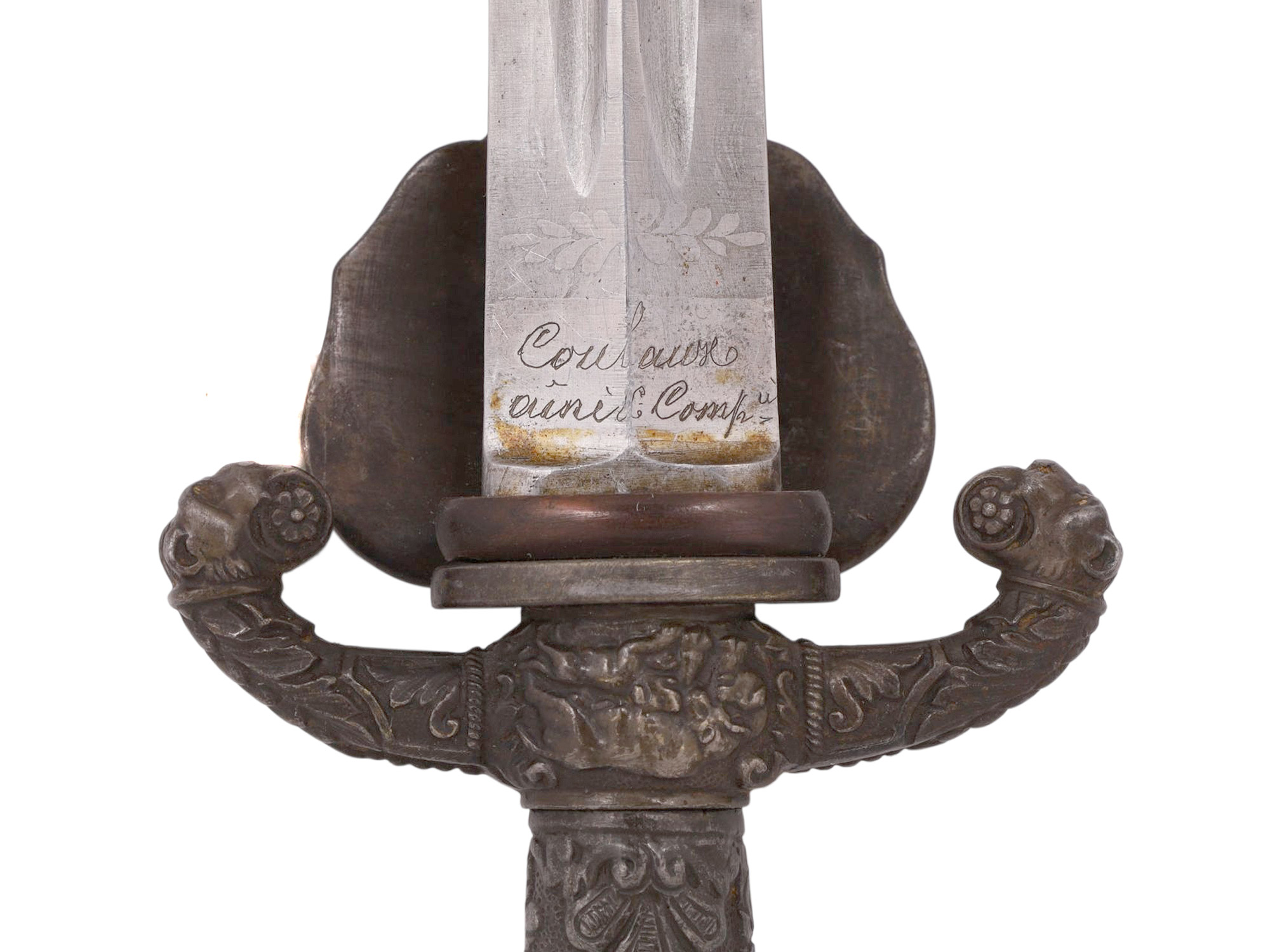 A FRENCH COULAUX & CIE KLINGENTHAL HUNTING DAGGER, MID 19TH CENTURY