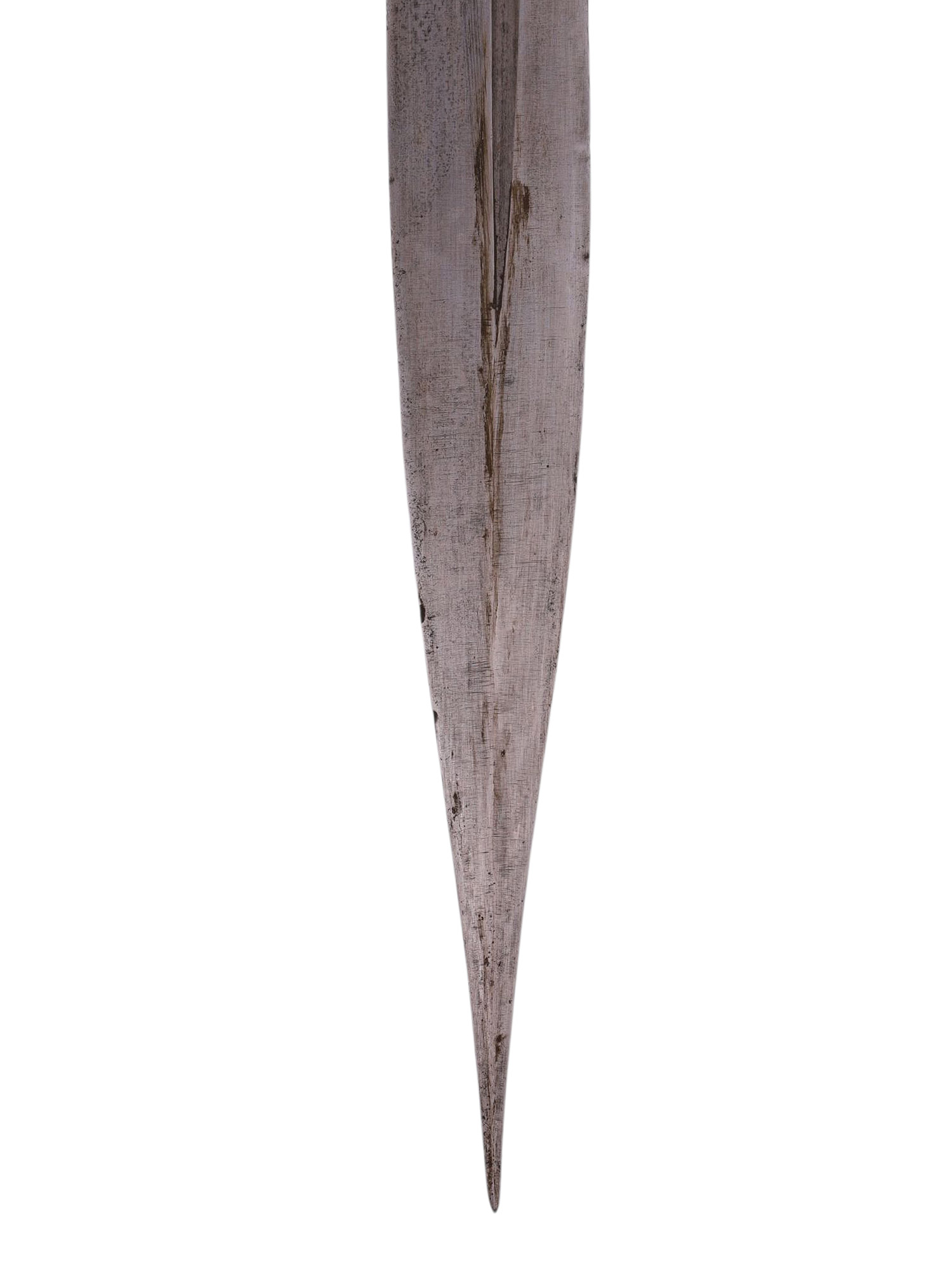 A CAUCASUS, DAGESTAN, SILVER-MOUNTED KINDJAL DAGGER WITH NIELLO DECORATION, 19TH CENTURY