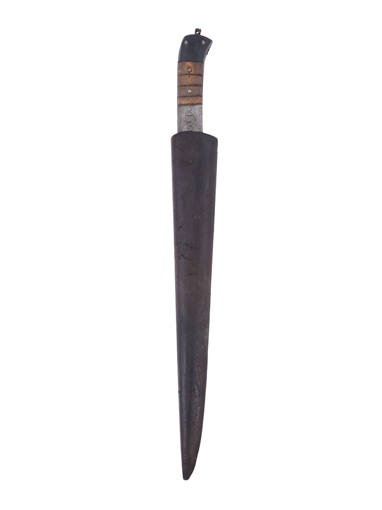AN INDO-PERSIAN KARD DAGGER WITH ENGRAVED BLADE, 19TH CENTURY