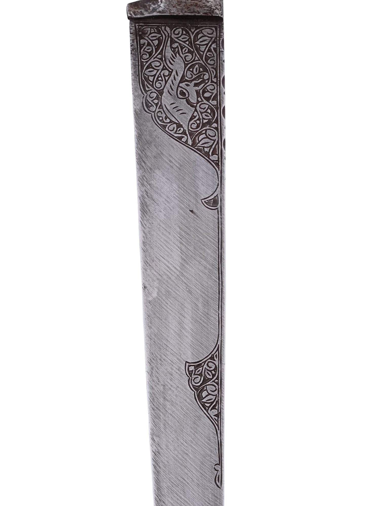 AN INDO-PERSIAN KARD DAGGER WITH ENGRAVED BLADE, 19TH CENTURY