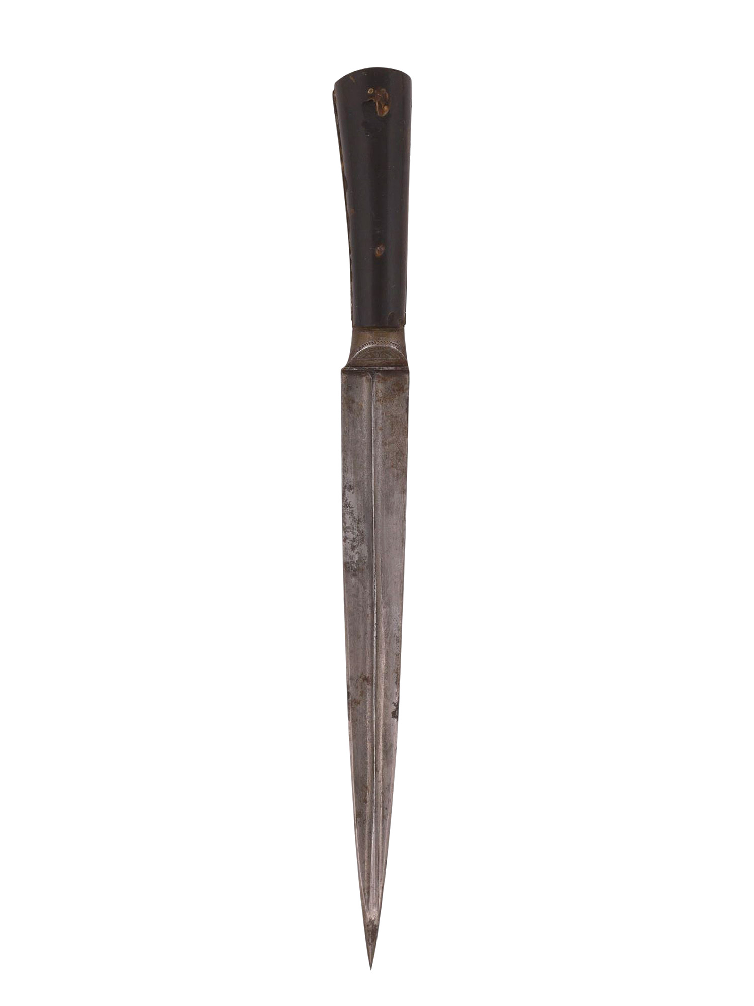 A PERSIAN WOOTZ STEEL DAGGER WITH SHEATH, 18TH/19TH CEN.