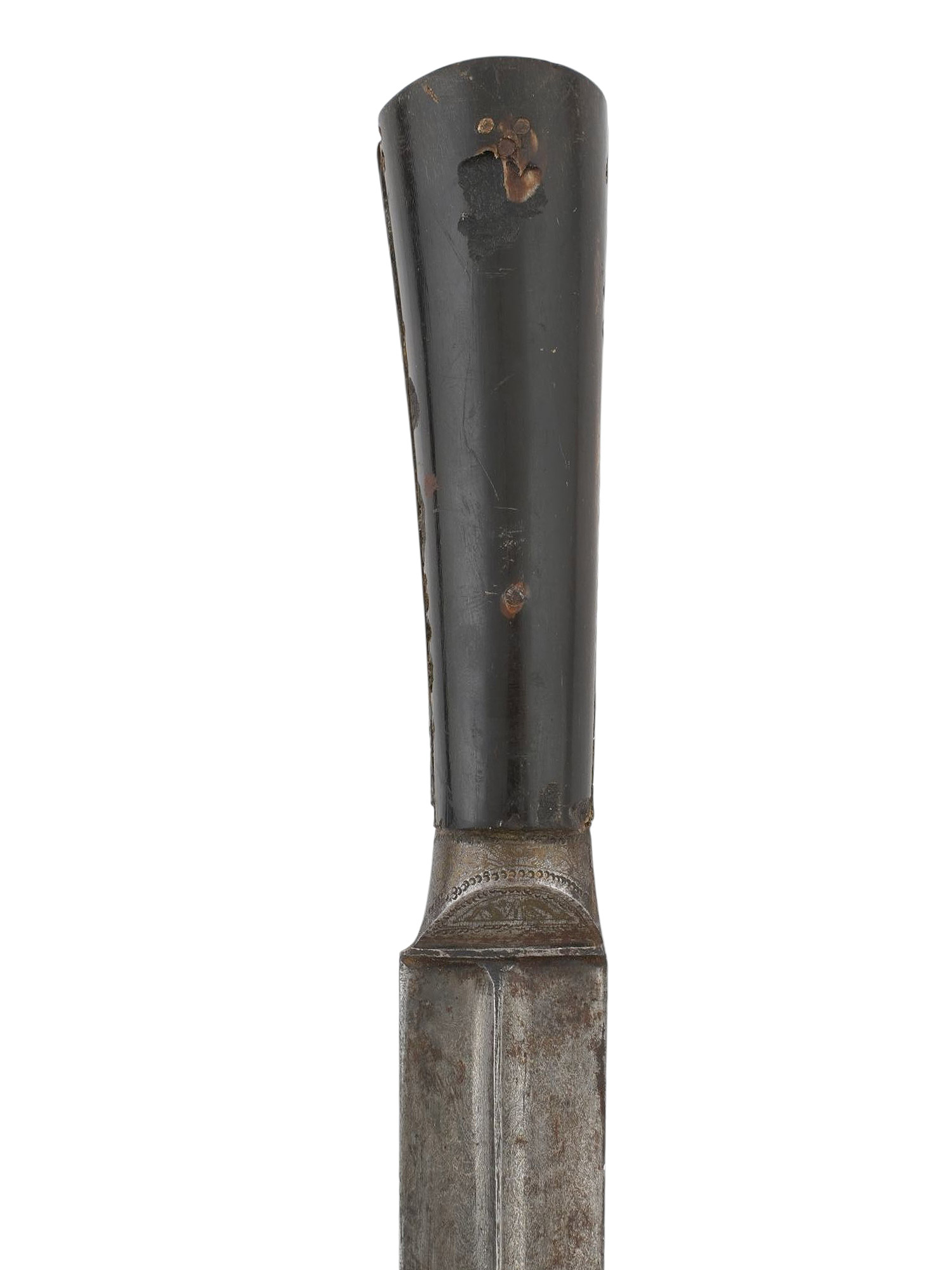 A PERSIAN WOOTZ STEEL DAGGER WITH SHEATH, 18TH/19TH CEN.