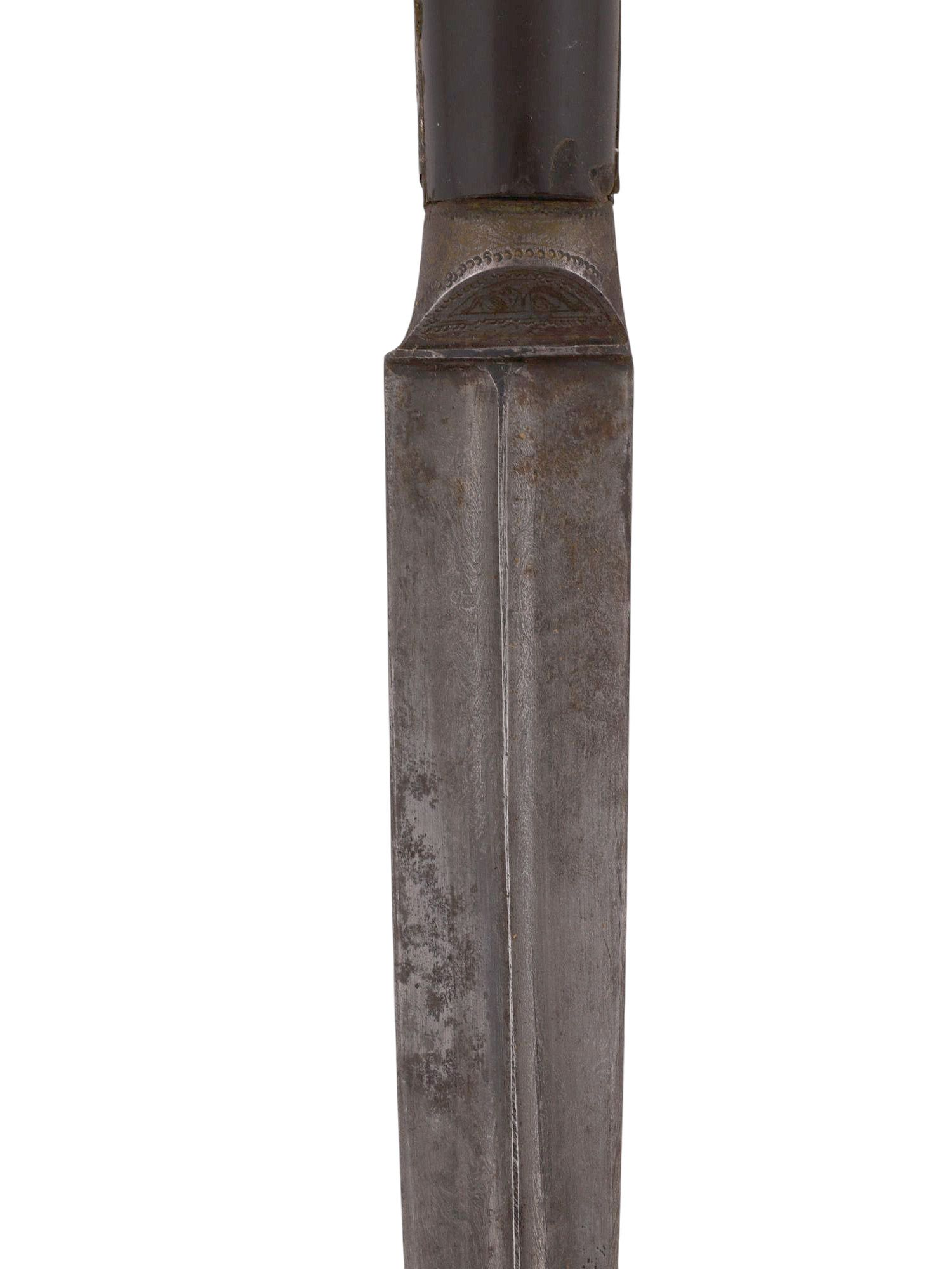 A PERSIAN WOOTZ STEEL DAGGER WITH SHEATH, 18TH/19TH CEN.
