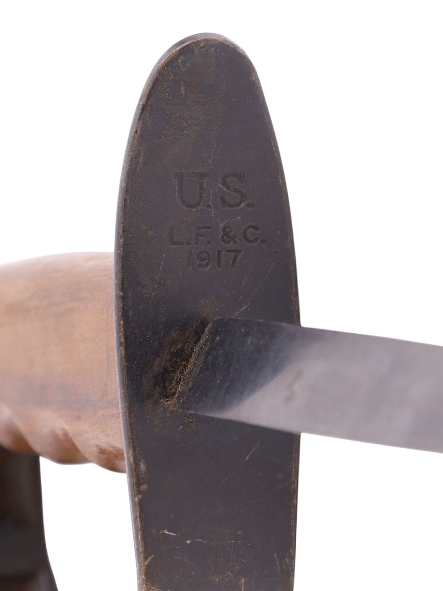 A WW1 AMERICAN M1917 TRENCH KNIFE, L.F. & C., 1917