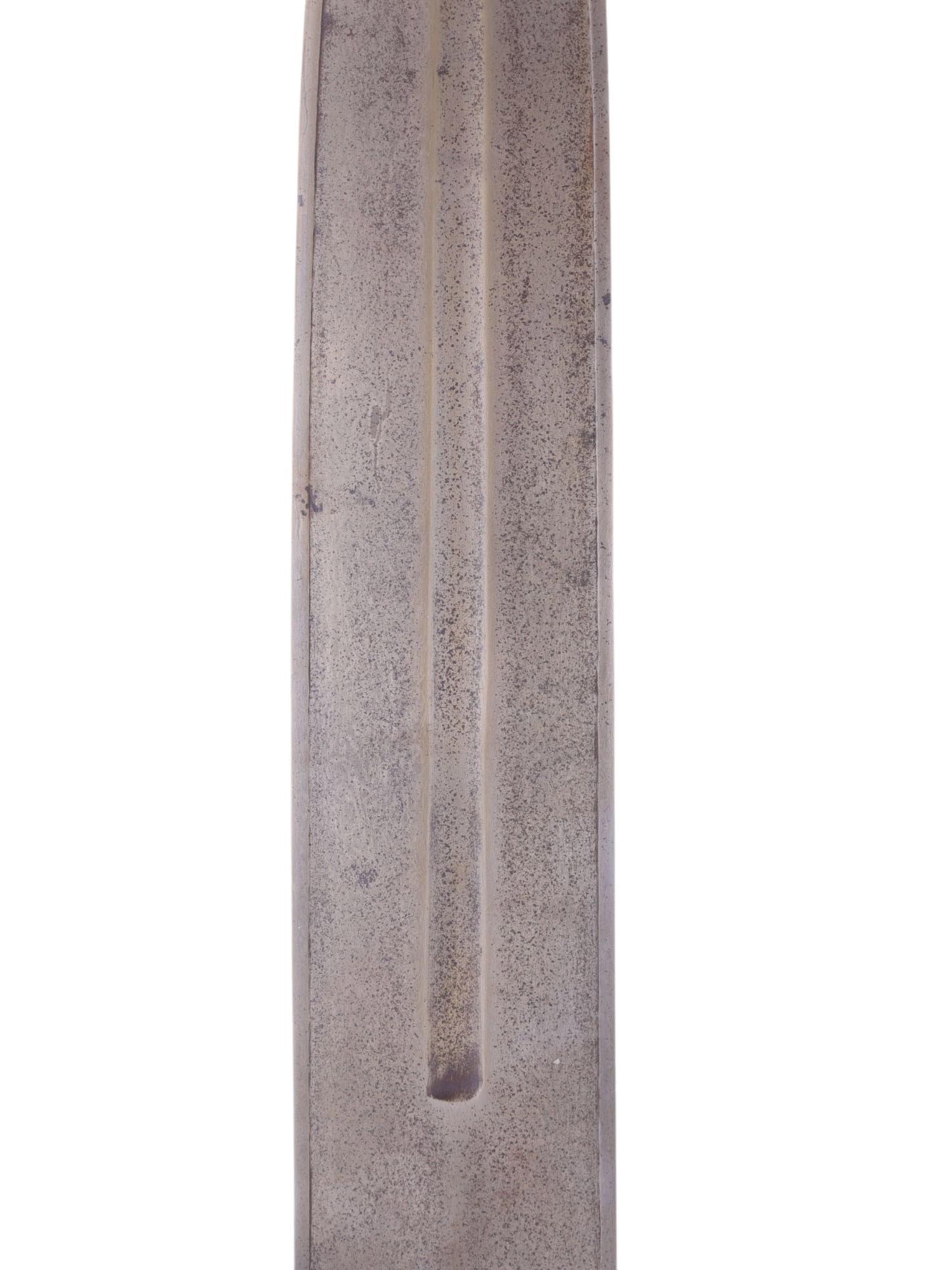A QAJAR PERSIAN SPEARHEAD WITH WOOTZ BLADE, 19TH CENTURY