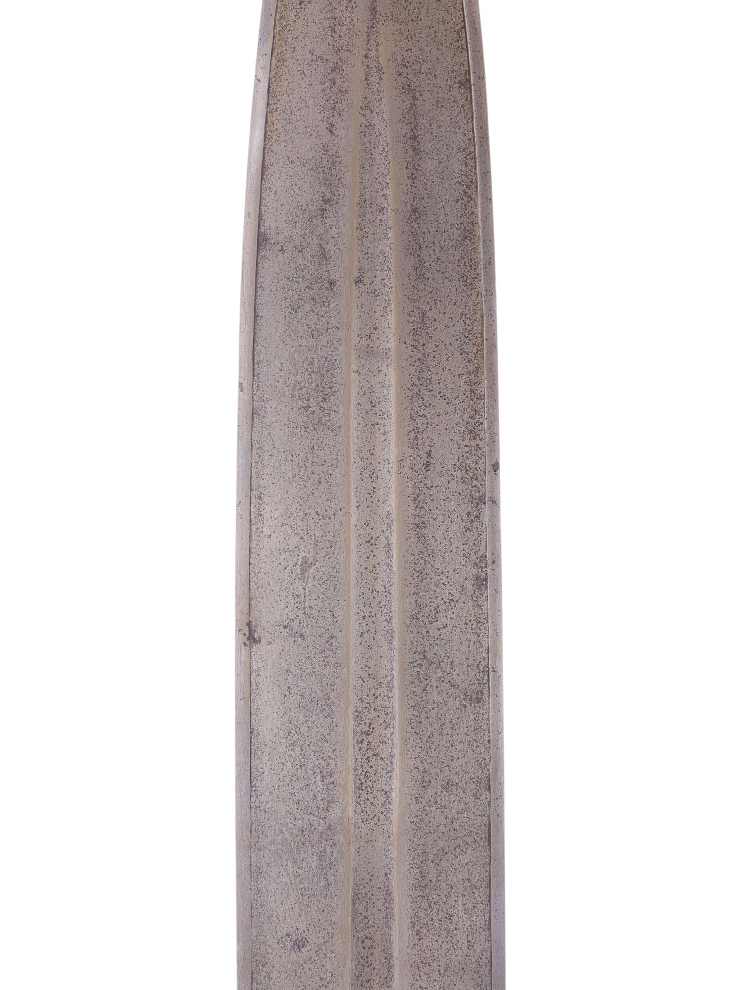 A QAJAR PERSIAN SPEARHEAD WITH WOOTZ BLADE, 19TH CENTURY