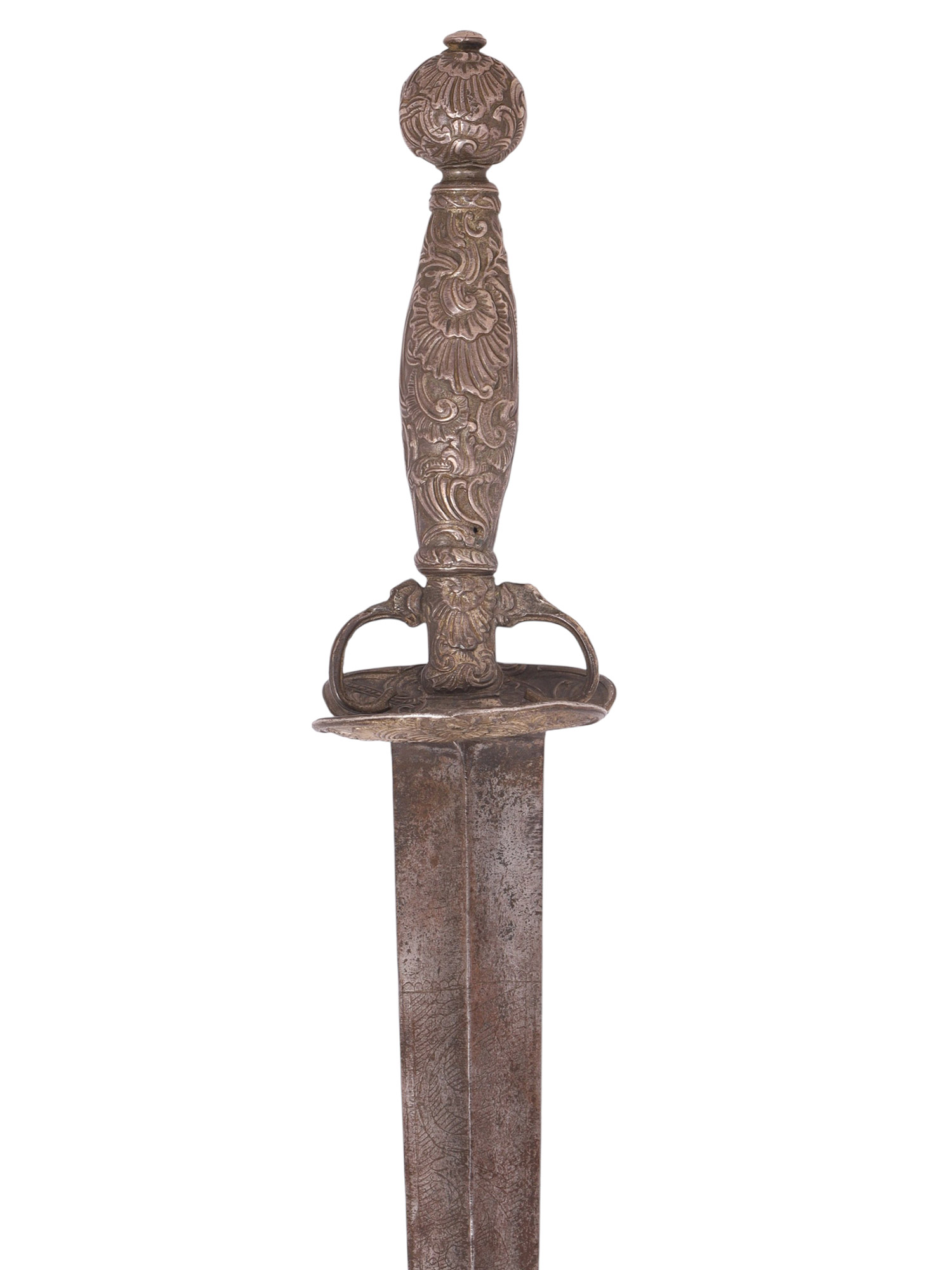 A COLICHEMARDE SMALLSWORD WITH CHASED HILT, 17TH / 18TH CENTURY